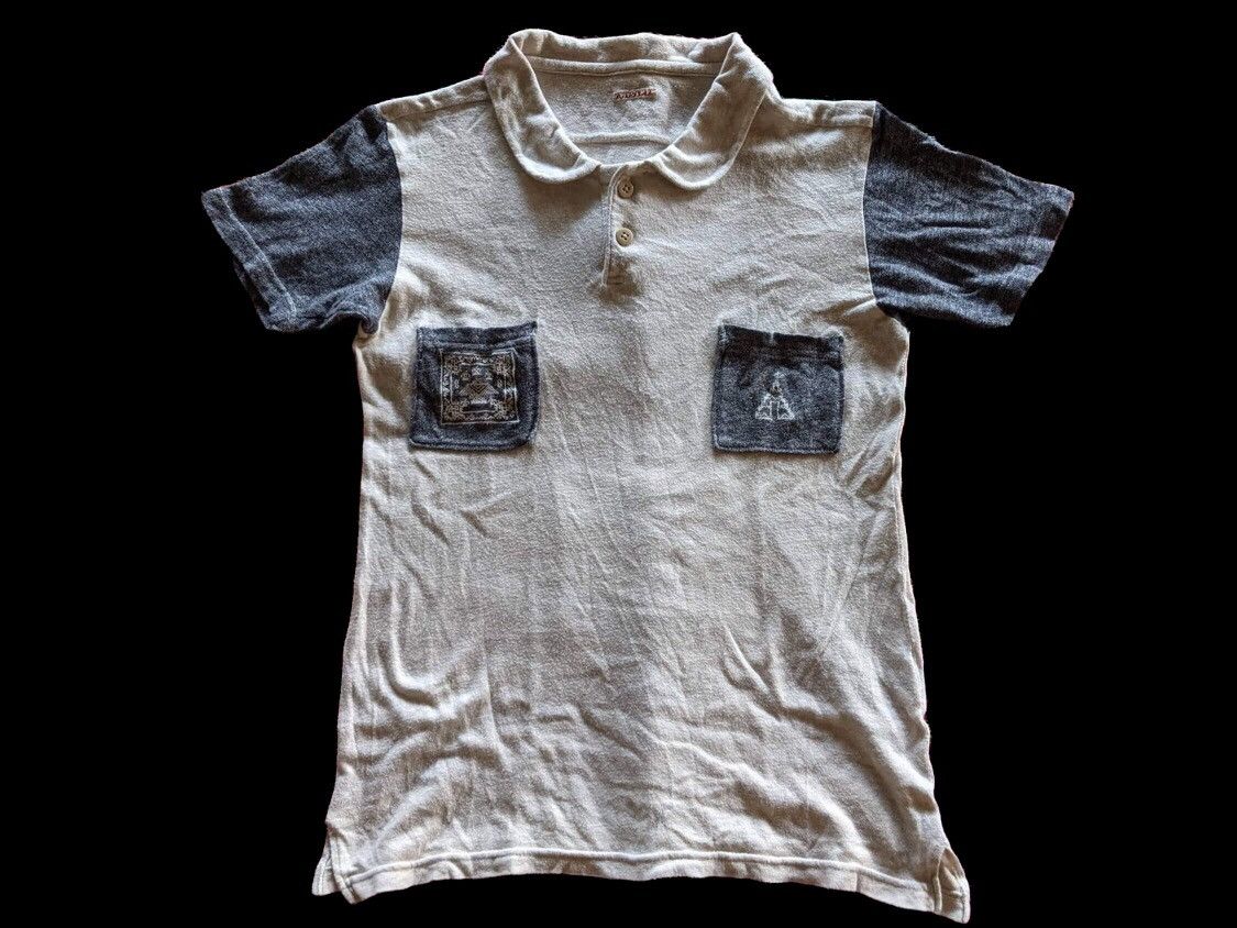 GRAIL🔥OG Kapital Kountry Indigo Dyed Navajo Polo Shirt