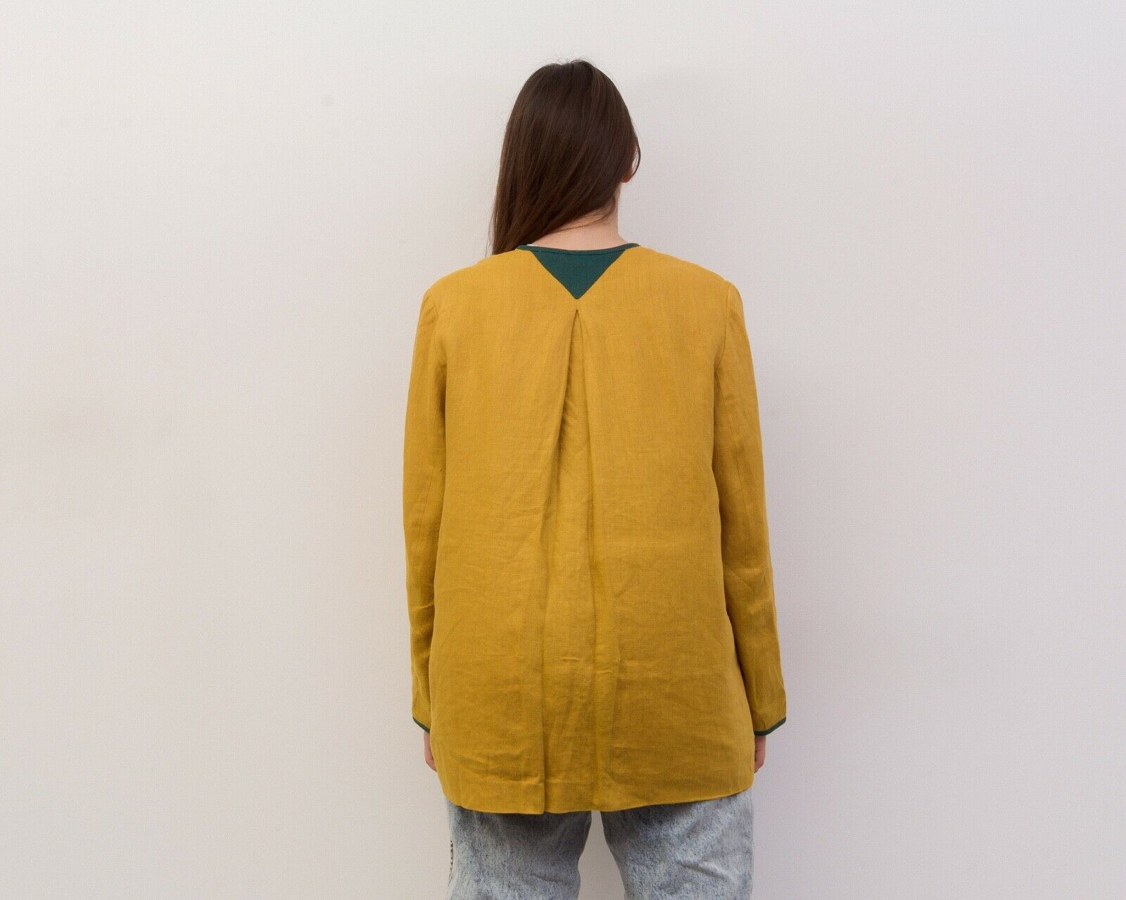 Vintage Blazer Linen Jacket Trachten Cardigan Embroidered Austria Size L / US 10 / IT 46 - 5 Thumbnail