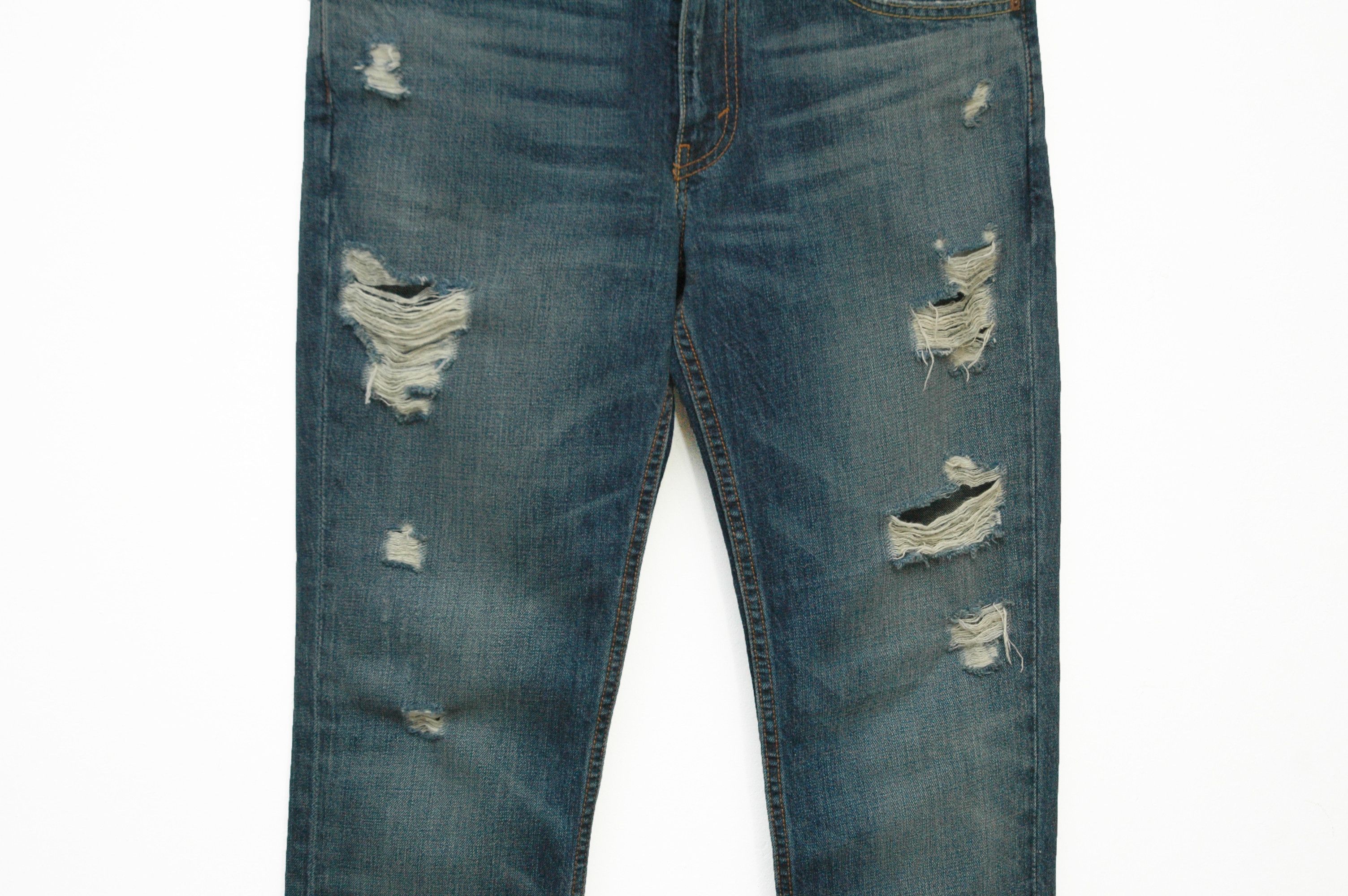 Levi's Levis Distressed Denim Jeans Made in Mexico W32 L34 Size US 32 / EU 48 - 3 Thumbnail