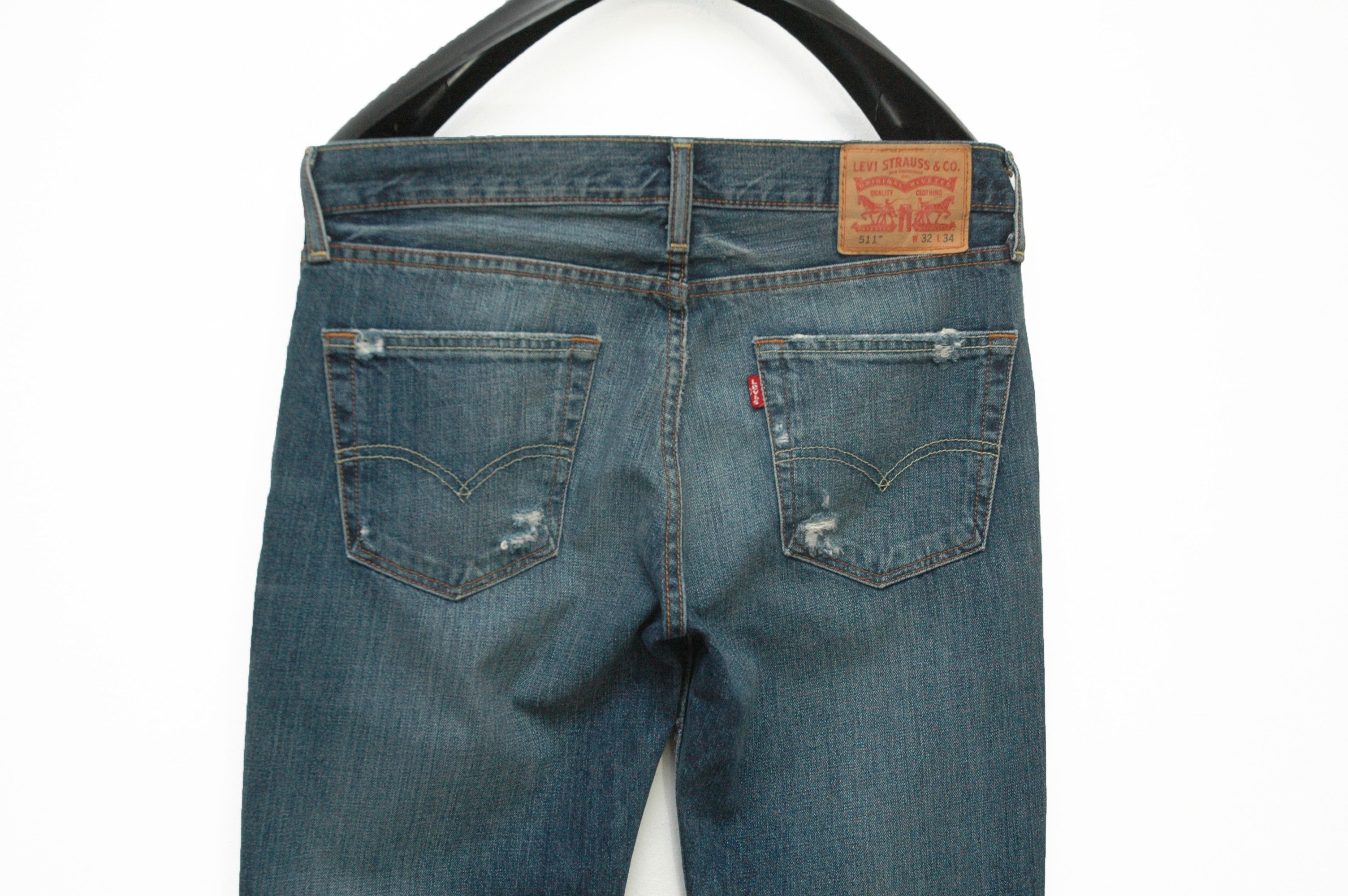 Levi's Levis Distressed Denim Jeans Made in Mexico W32 L34 Size US 32 / EU 48 - 6 Thumbnail