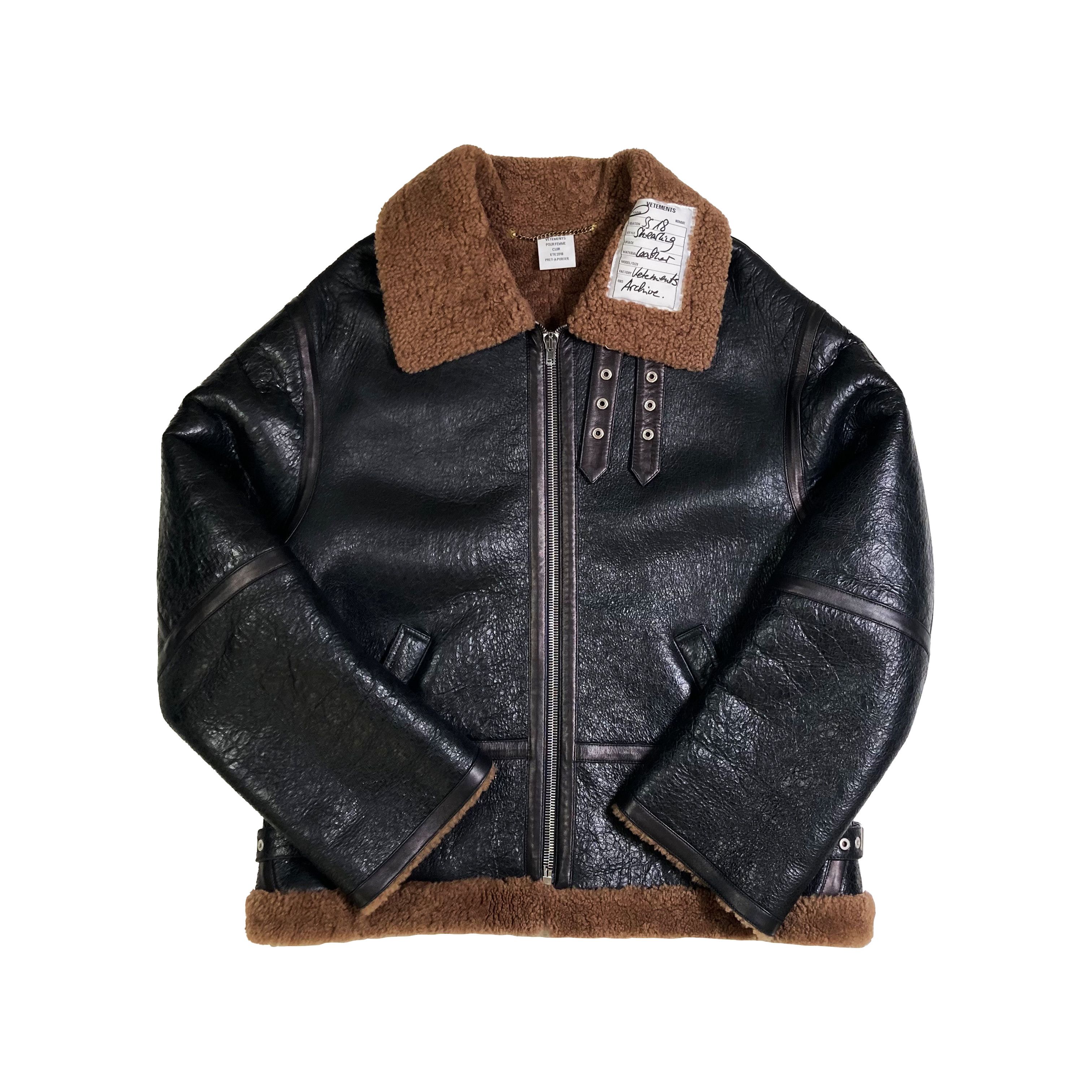 Vetements POLIZEI LEATHER JACKET SIZE L | Grailed