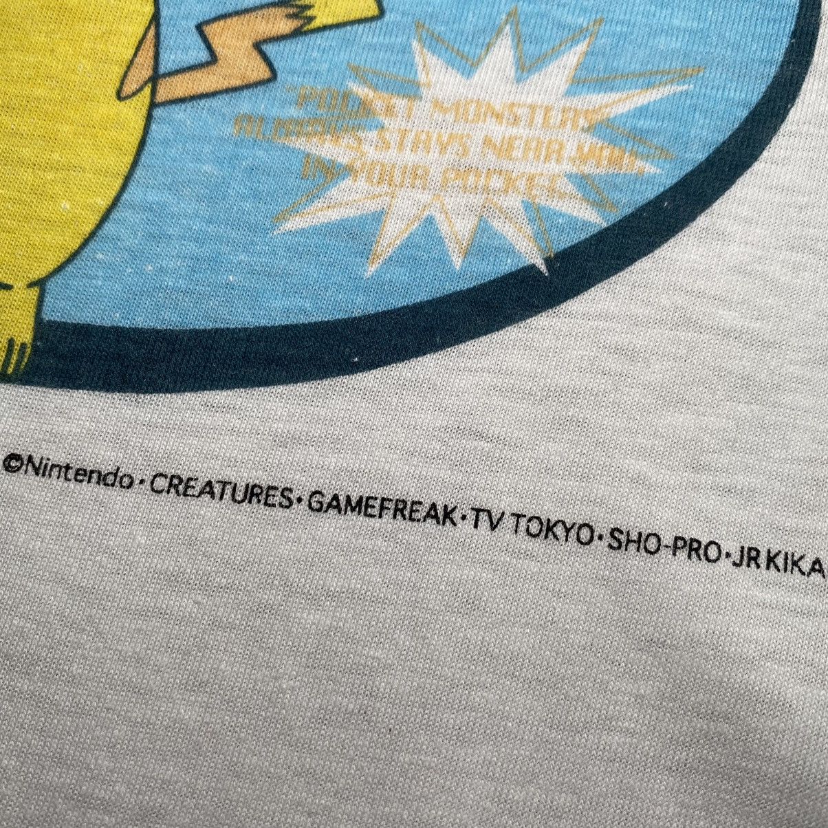 Nintendo VINTAGE RARE POKEMON PIKACHU POCKET MONSTER ANIME T-SHIRT Size US L / EU 52-54 / 3 - 9 Thumbnail