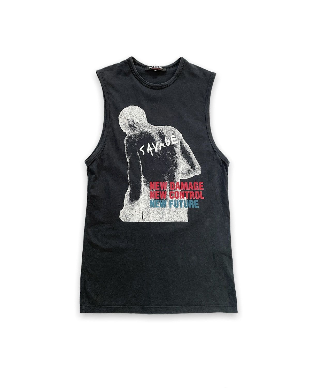 Raf Simons SS03 “New Damage” Limited Edition Sleeveless Tee | Grailed