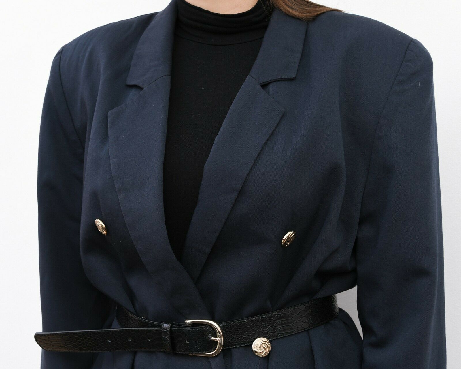 Other × Vintage Women's M Double Breasted Jacket Blazer Golden Buttons Wool Size M / US 6-8 / IT 42-44 - 4 Thumbnail