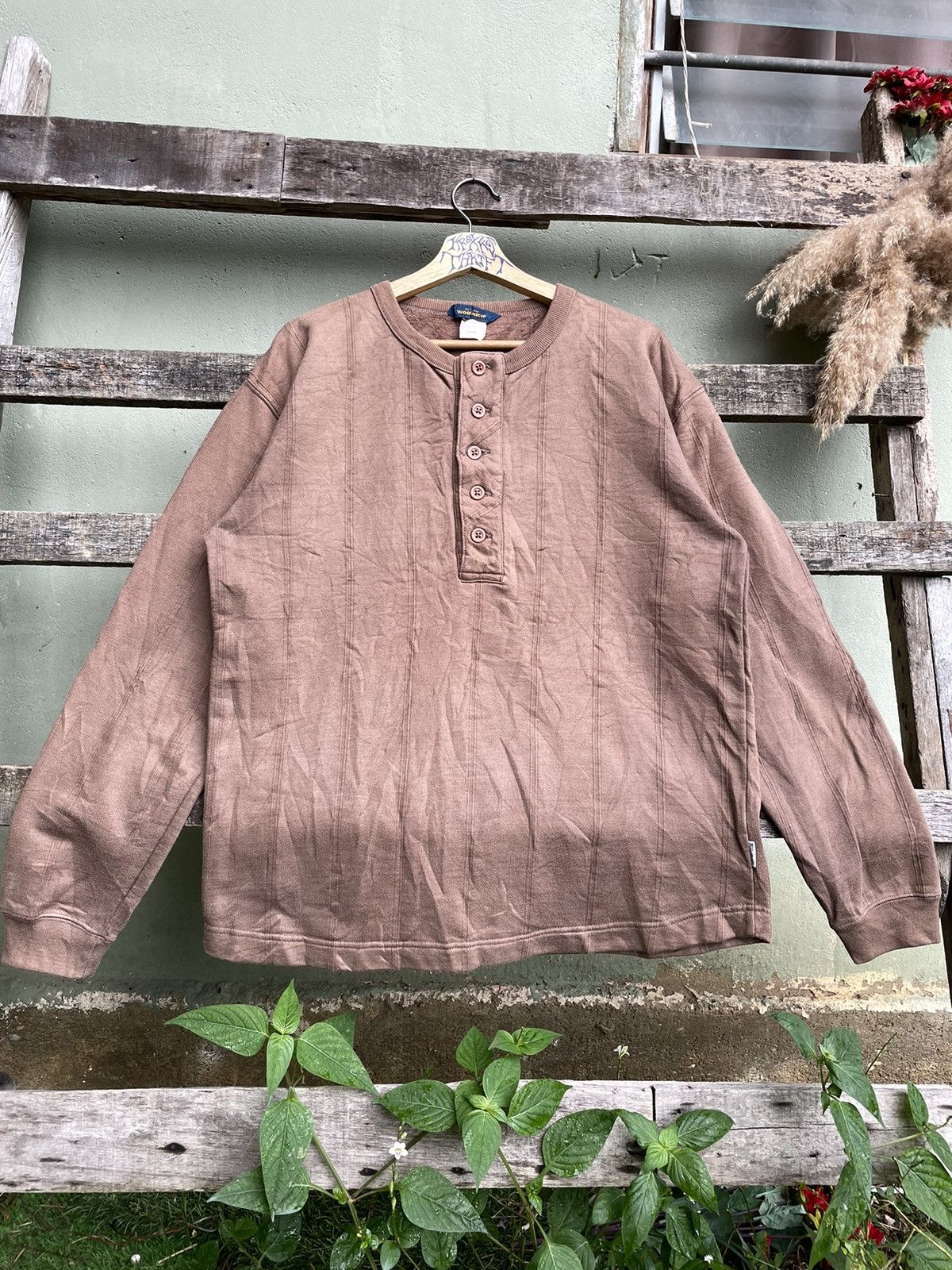 Vintage × Woolrich Woolen Mills Woolrich Half Button Long Sleeve Size US L / EU 52-54 / 3 - 1 Thumbnail