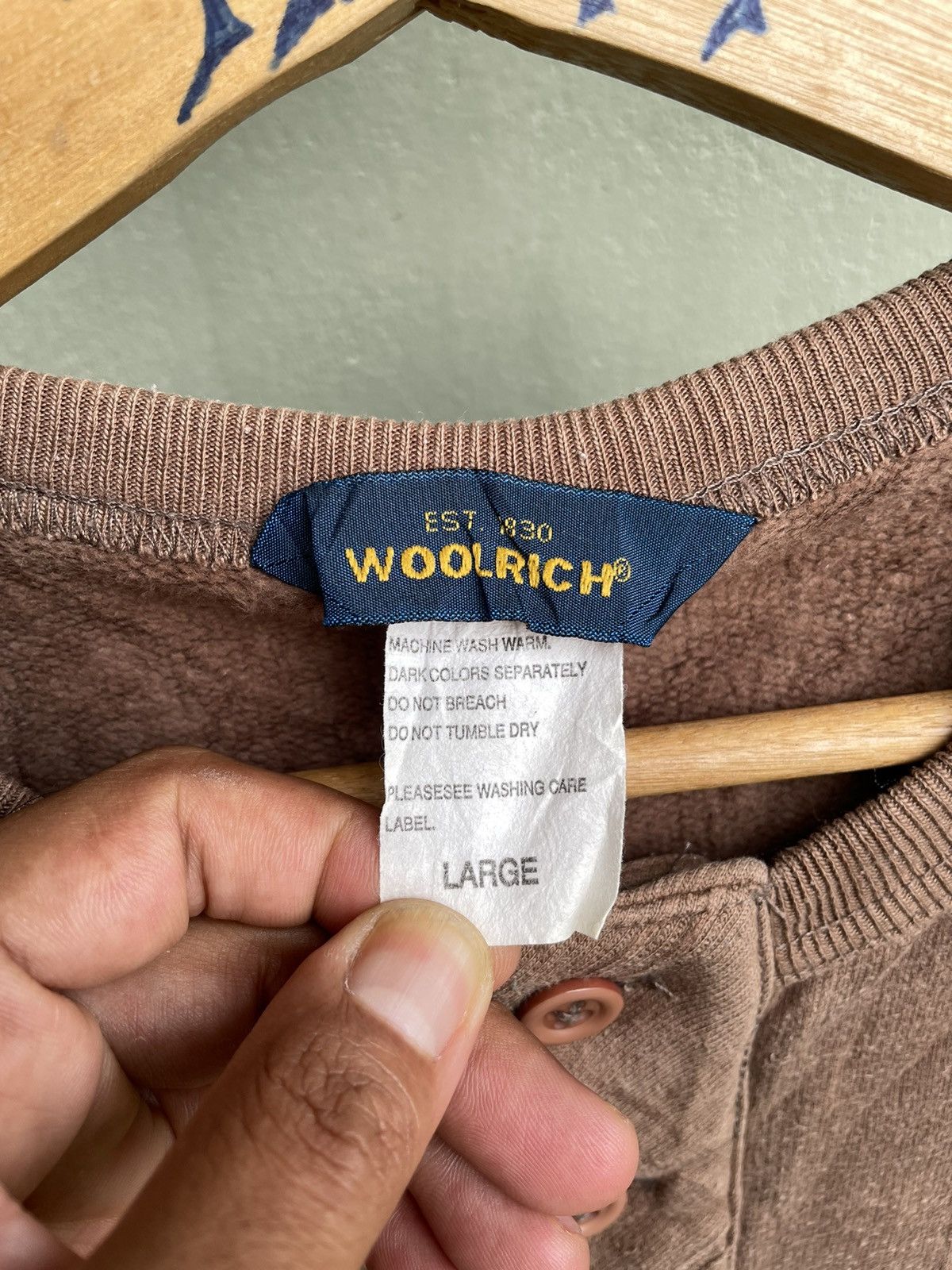 Vintage × Woolrich Woolen Mills Woolrich Half Button Long Sleeve Size US L / EU 52-54 / 3 - 6 Thumbnail