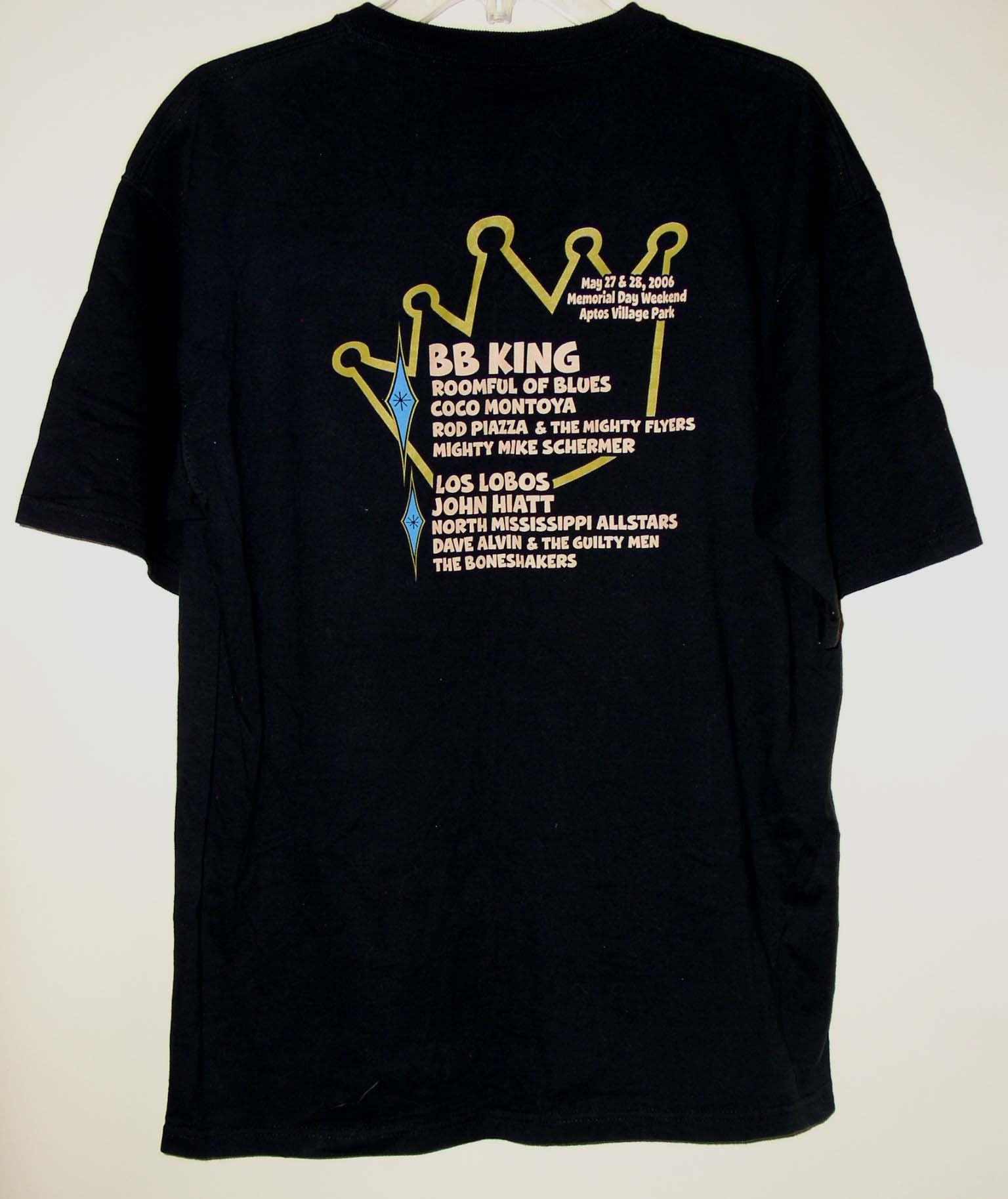 SANTA CRUZ BLUES FEST CONCERT SHIRT 2006 B.B. KING LOS LOBOS