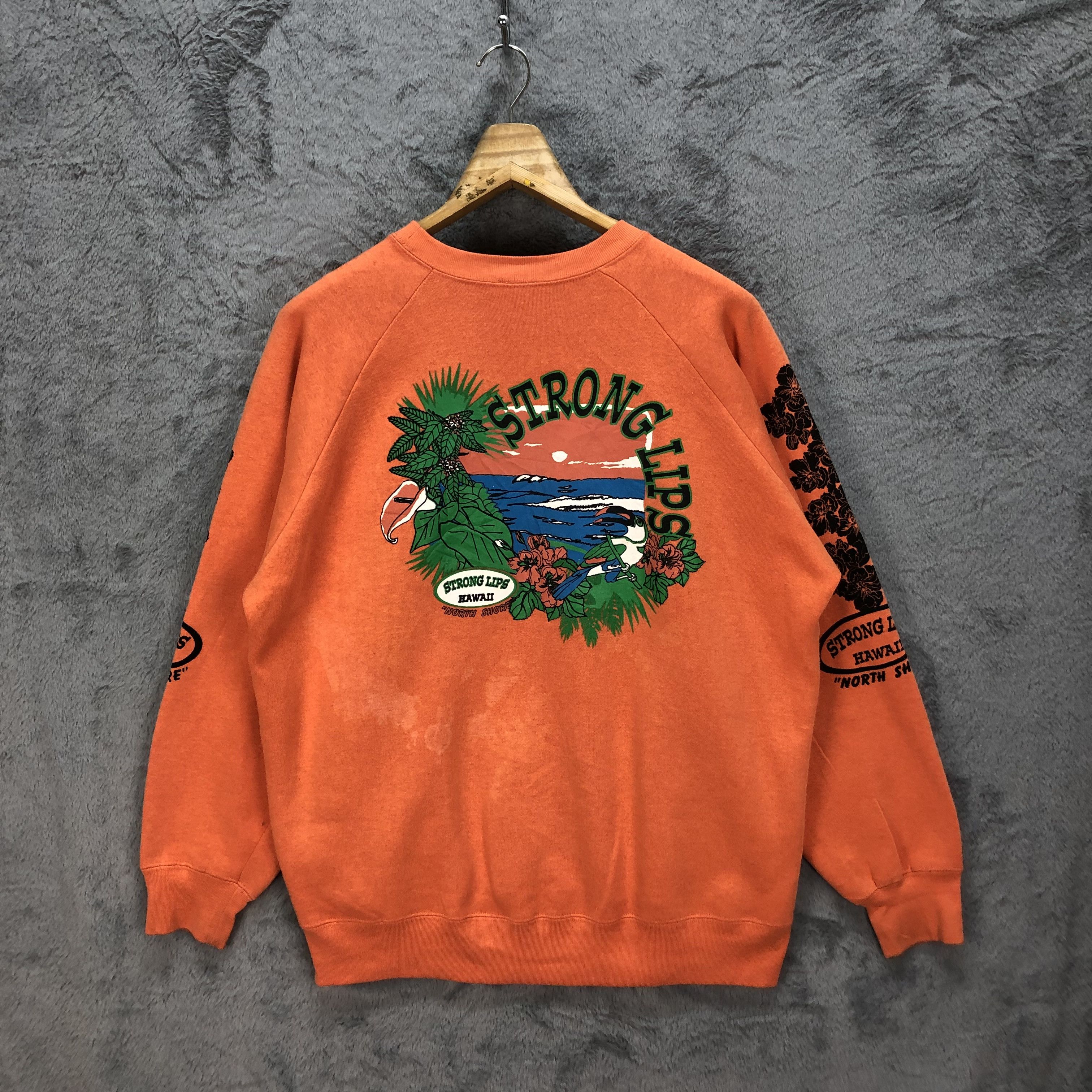 Other Strong Lips Hawaii North Shore Big Logo Sweatshirt #5281-182 Size US L / EU 52-54 / 3 - 1 Thumbnail