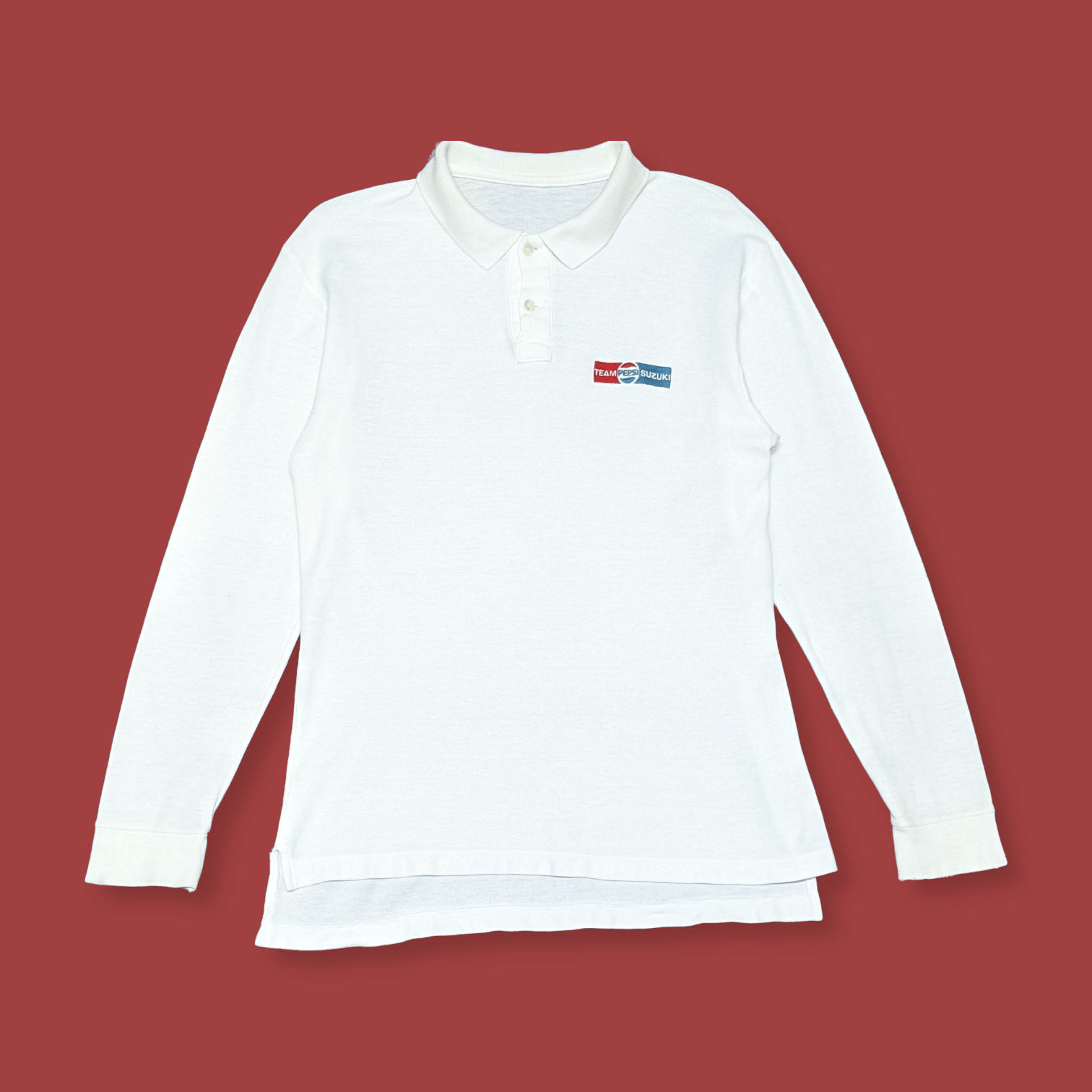 Japanese Brand × Vintage Vintage 80s Motogp Team Pepsi Suzuki Longsleeve Polo T shirt Size US M / EU 48-50 / 2 - 1 Thumbnail