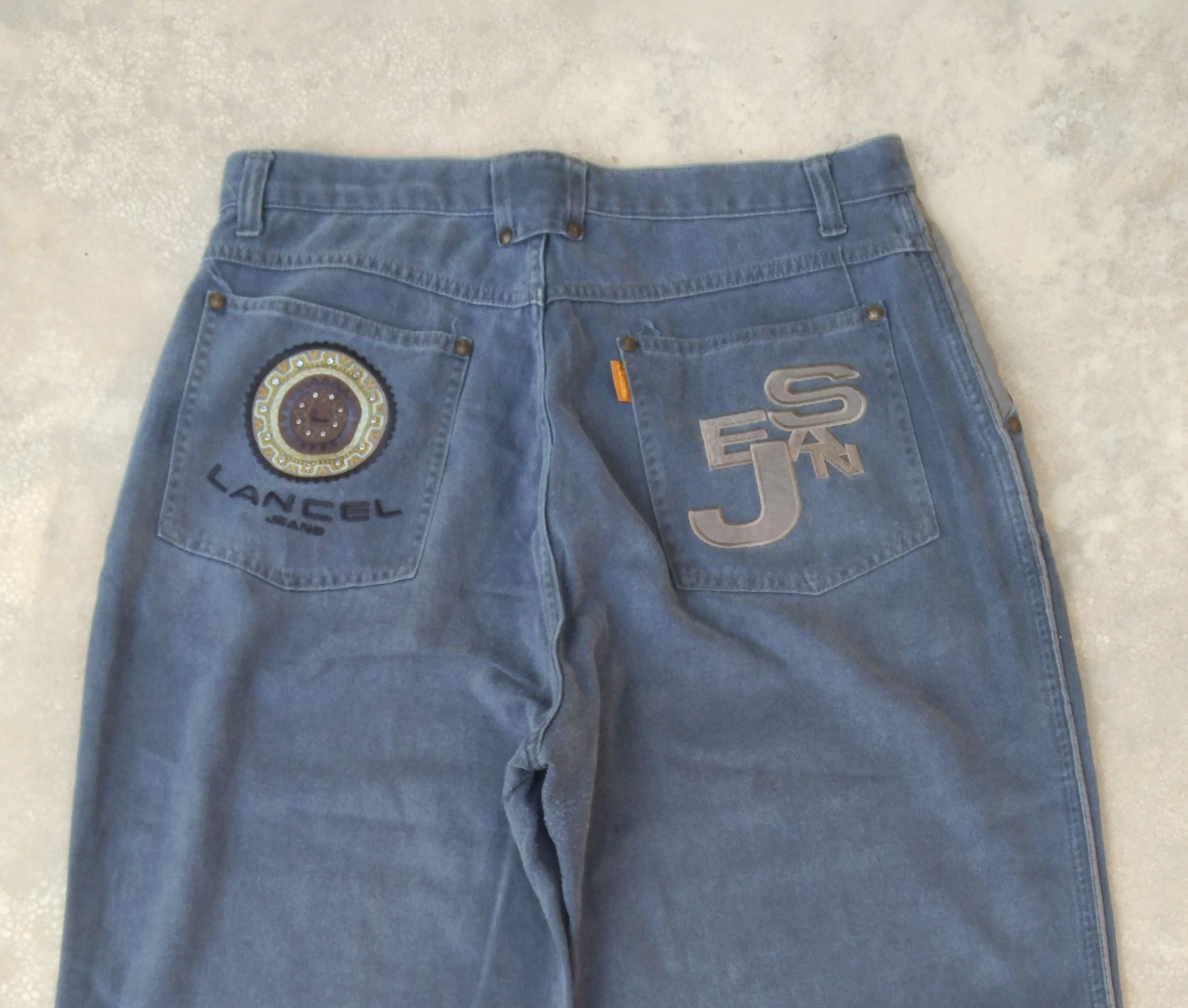 Lancel Vintage Lancel Paris Loose Baggy Pants 33x29 Size US 33 - 1 Thumbnail