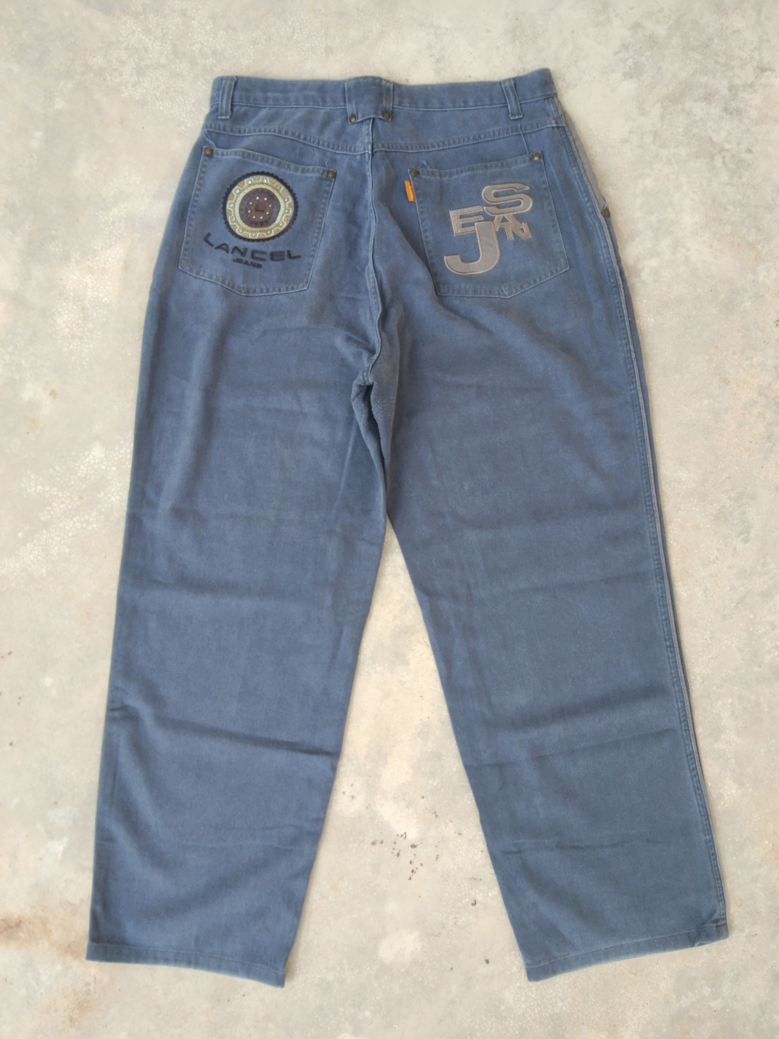 Lancel Vintage Lancel Paris Loose Baggy Pants 33x29 Size US 33 - 2 Thumbnail