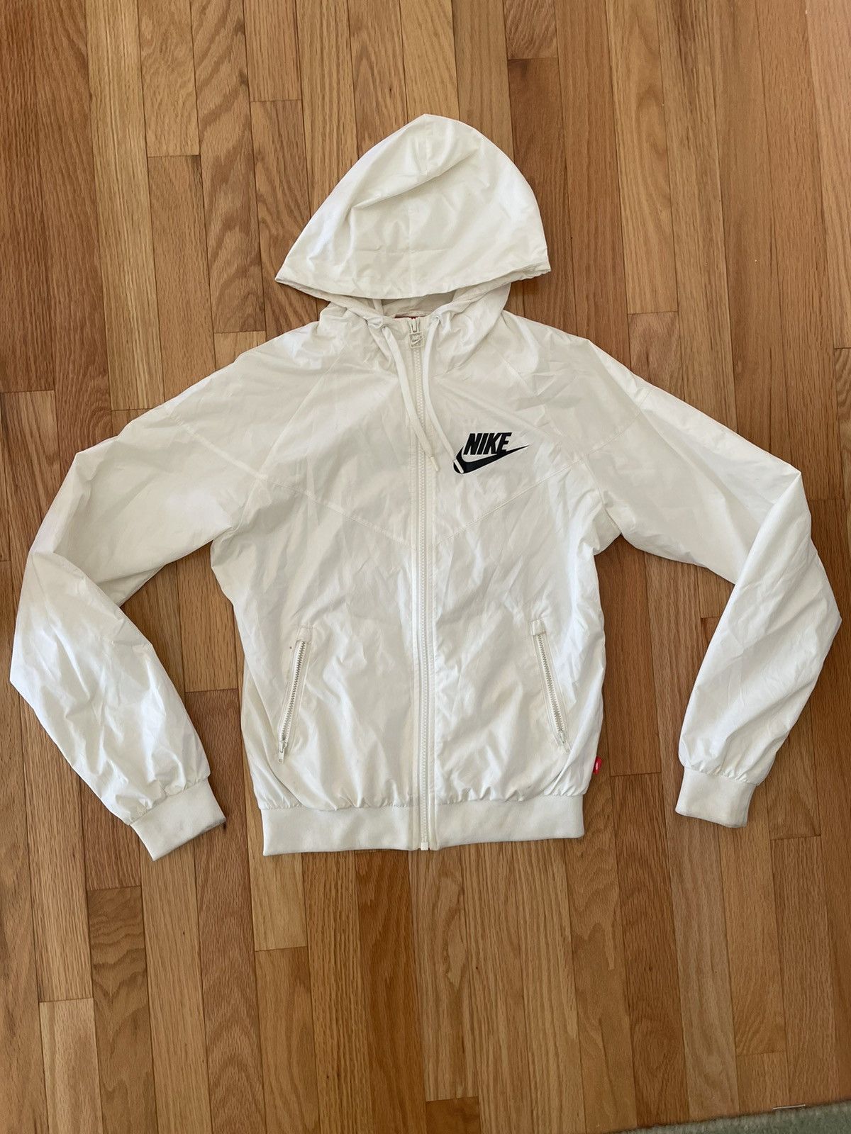 mens nike windbreaker white