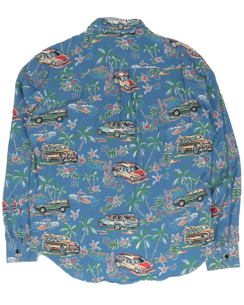 Hedi Slimane × Saint Laurent Paris Saint Laurent Paris Long Sleeve Blue Car Print Hawaiian 41 Size US L / EU 52-54 / 3 - 2 Thumbnail