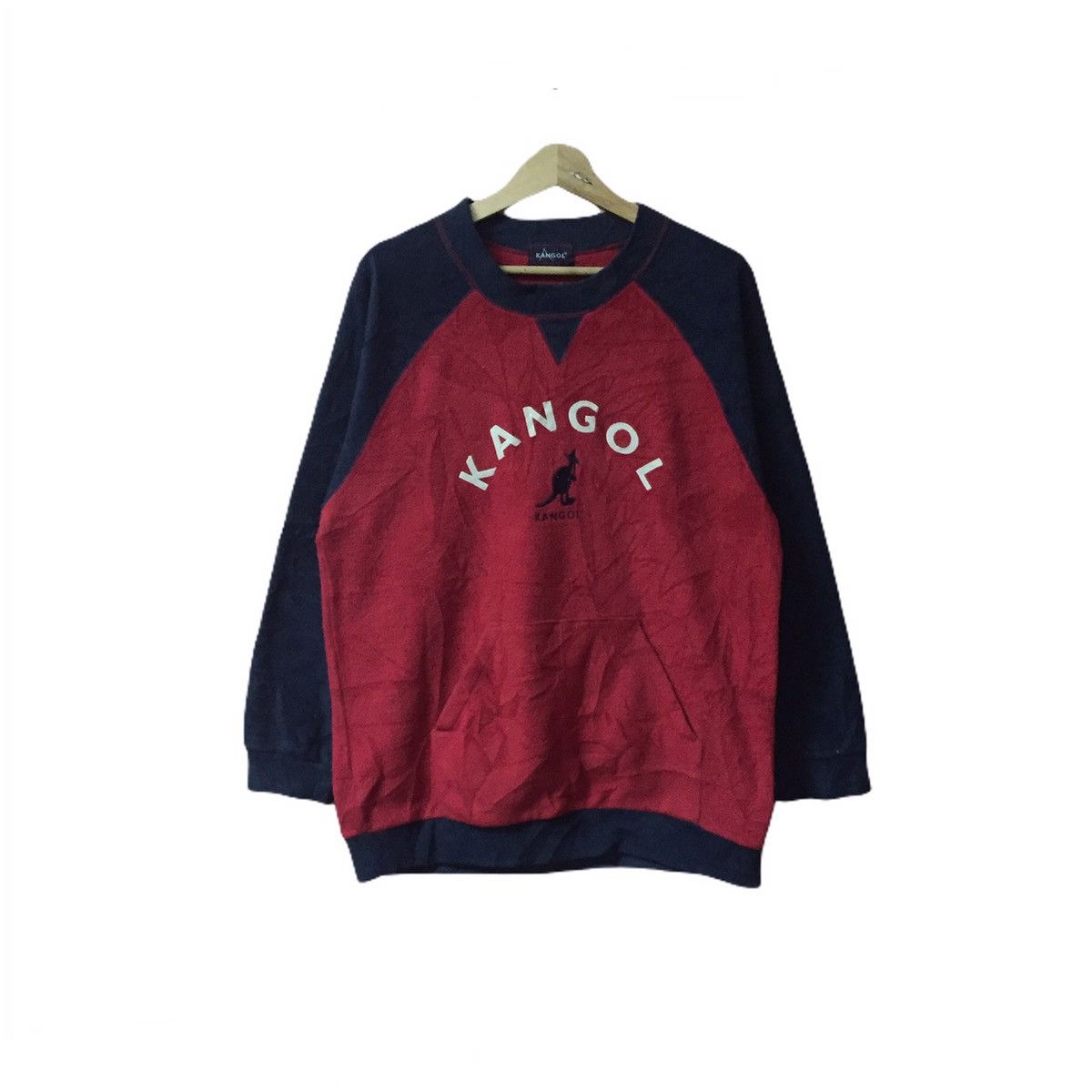Kangol × Vintage Vintage 90’s Sweatshirt Kangol Long Sleeve Size US L / EU 52-54 / 3 - 1 Thumbnail