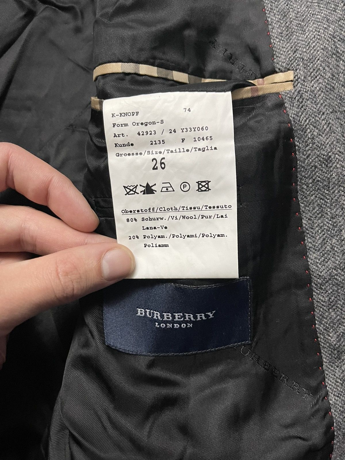 Burberry × Designer Burberry wool blazer Size 48R - 8 Thumbnail