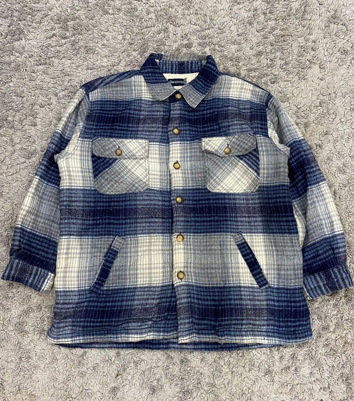 Vintage Wool Sherpa Flannel Jacket