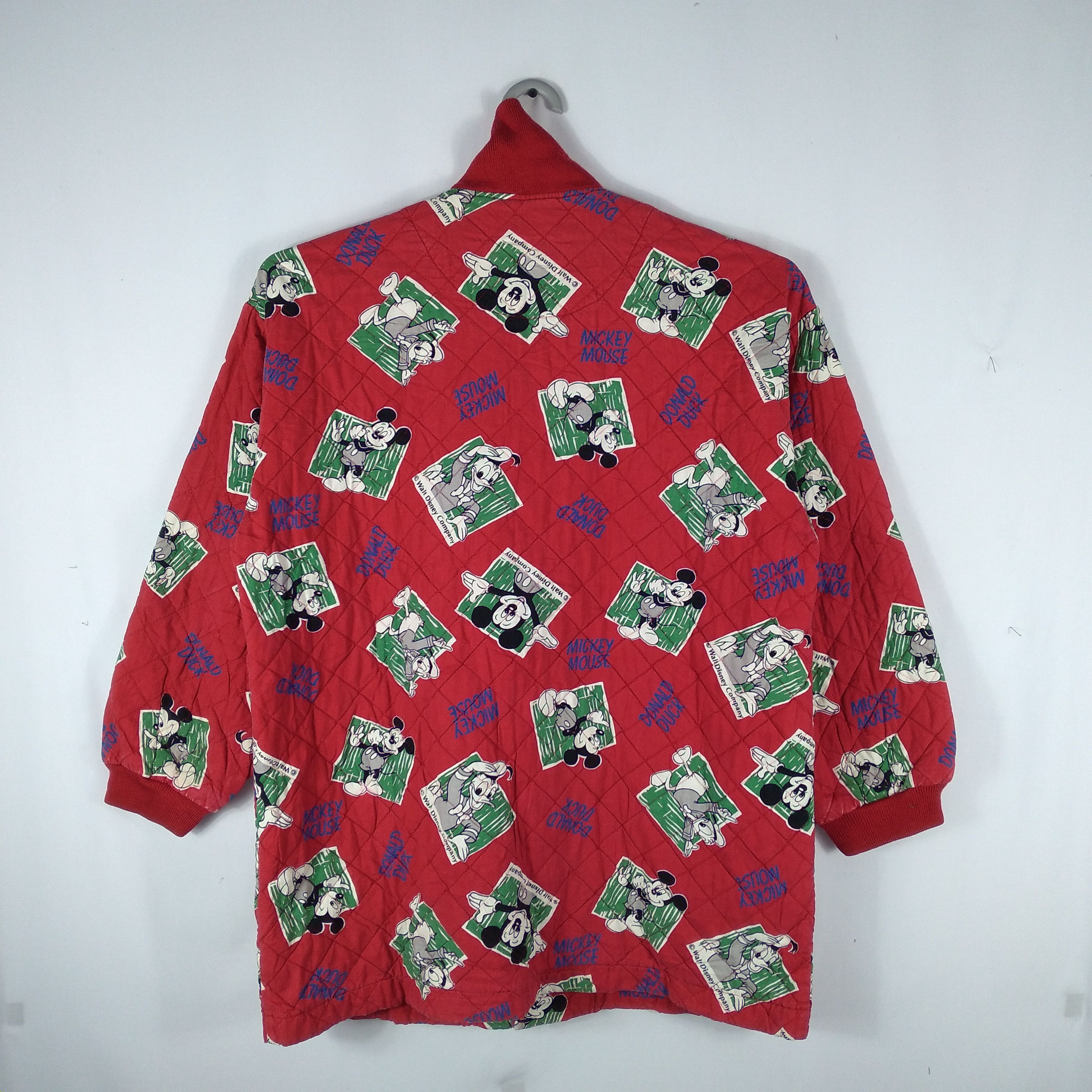 Disney × Mickey Mouse Vintage 90s Mickey Mouse Over Print Half Buttons Kimono Size US L / EU 52-54 / 3 - 4 Thumbnail