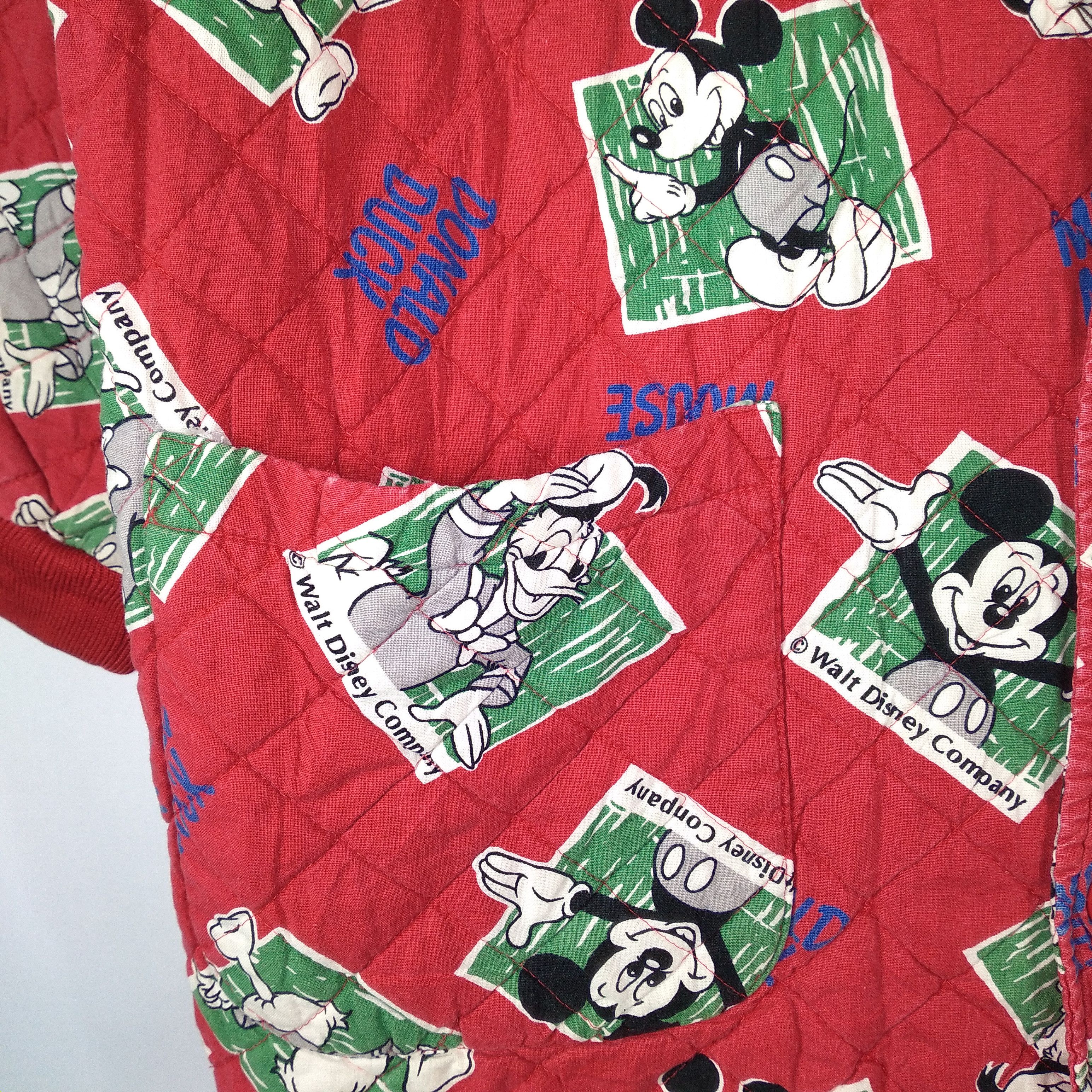 Disney × Mickey Mouse Vintage 90s Mickey Mouse Over Print Half Buttons Kimono Size US L / EU 52-54 / 3 - 5 Thumbnail