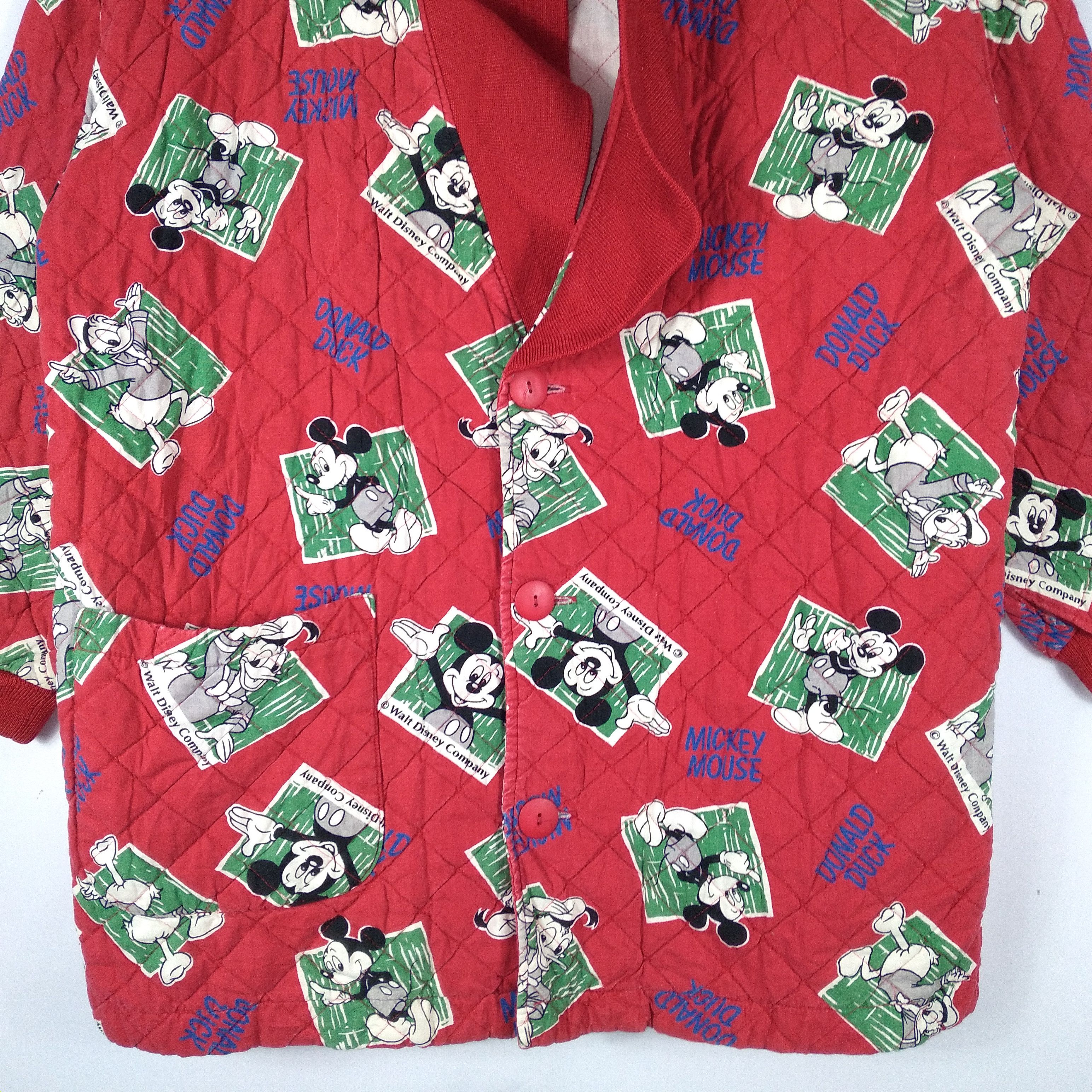 Disney × Mickey Mouse Vintage 90s Mickey Mouse Over Print Half Buttons Kimono Size US L / EU 52-54 / 3 - 3 Thumbnail