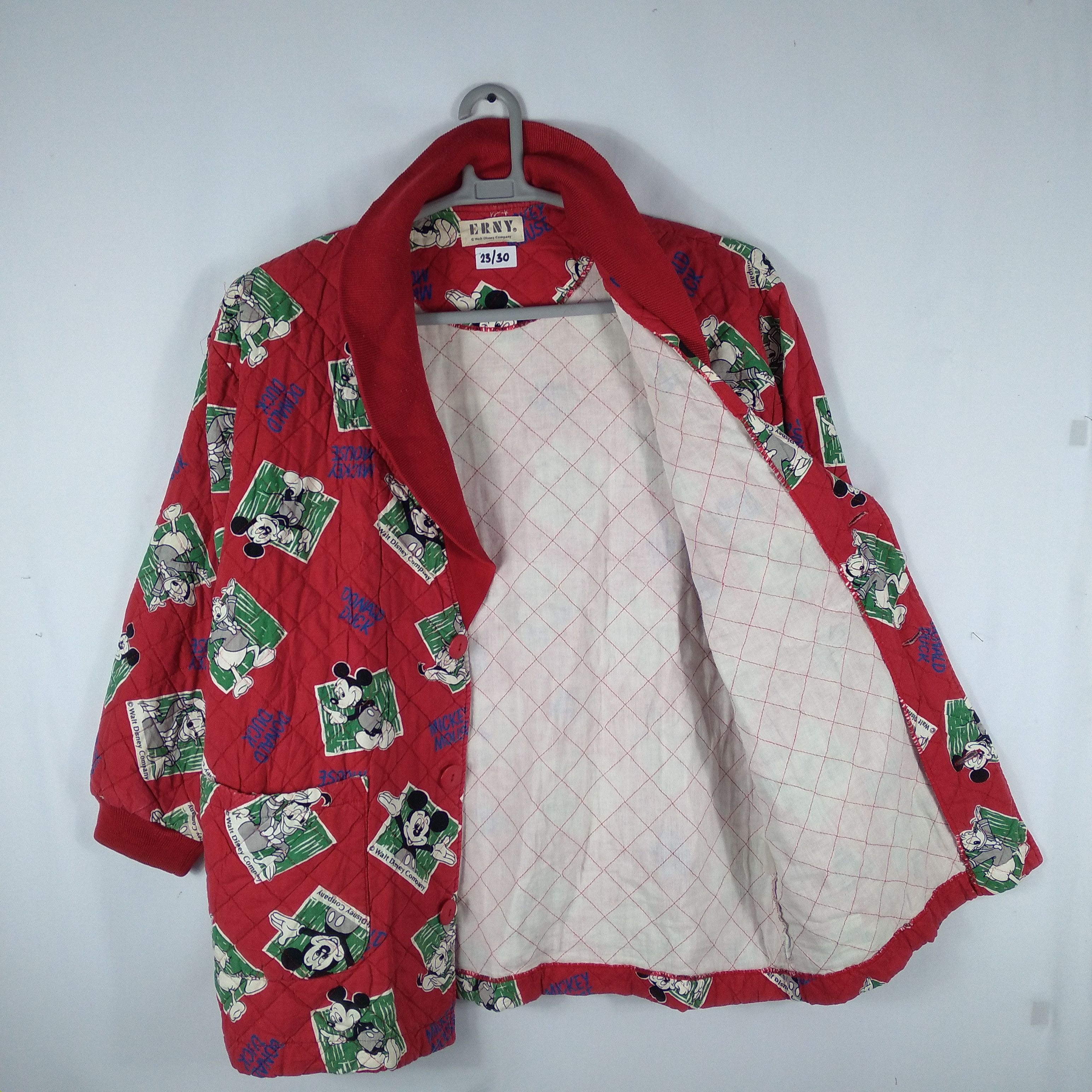 Disney × Mickey Mouse Vintage 90s Mickey Mouse Over Print Half Buttons Kimono Size US L / EU 52-54 / 3 - 12 Thumbnail