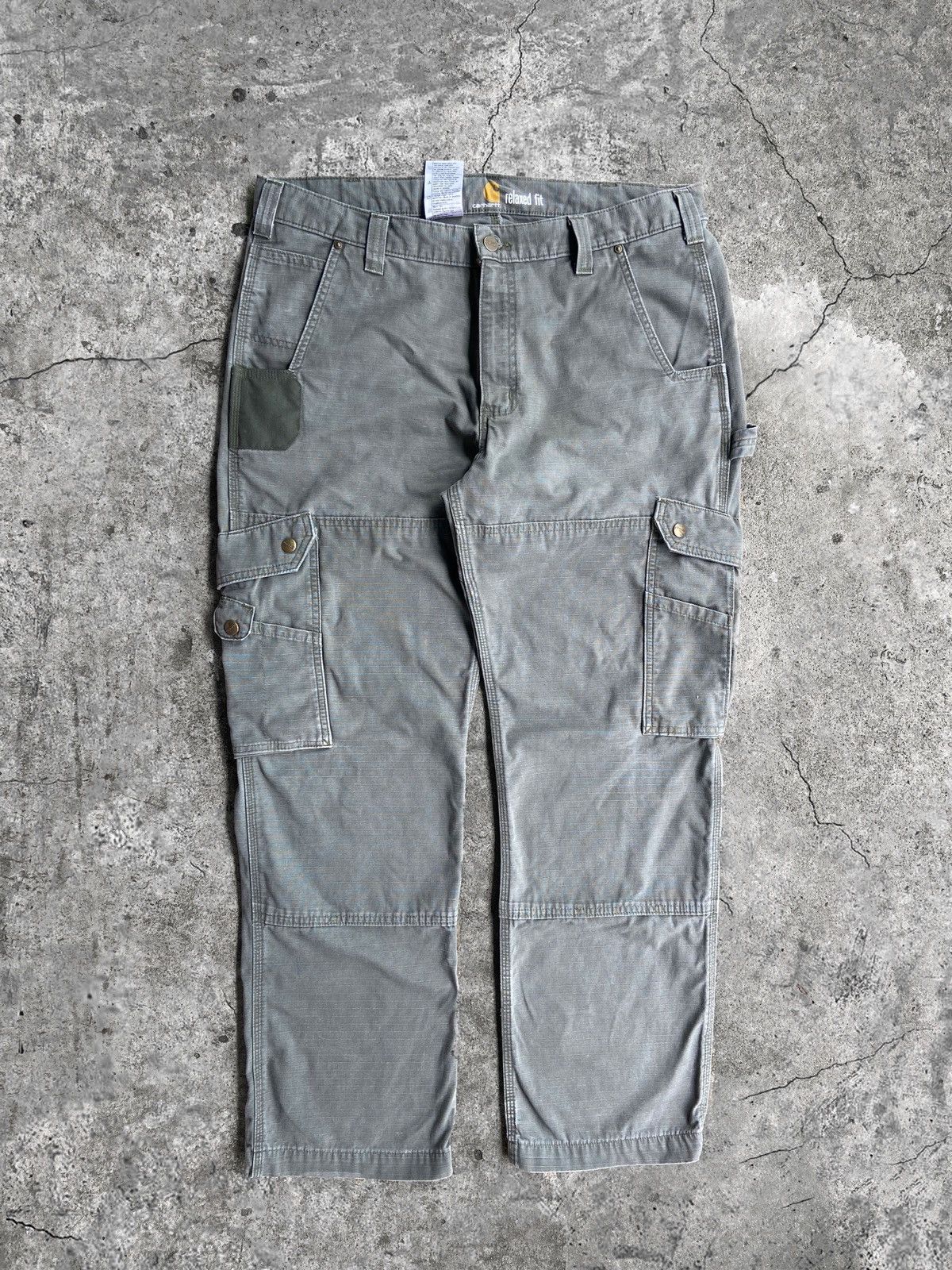 Carhartt × Vintage (36x30) CARHARTT RIPSTOP FADED CARGO PANTS Size US 38 / EU 54 - 2 Thumbnail
