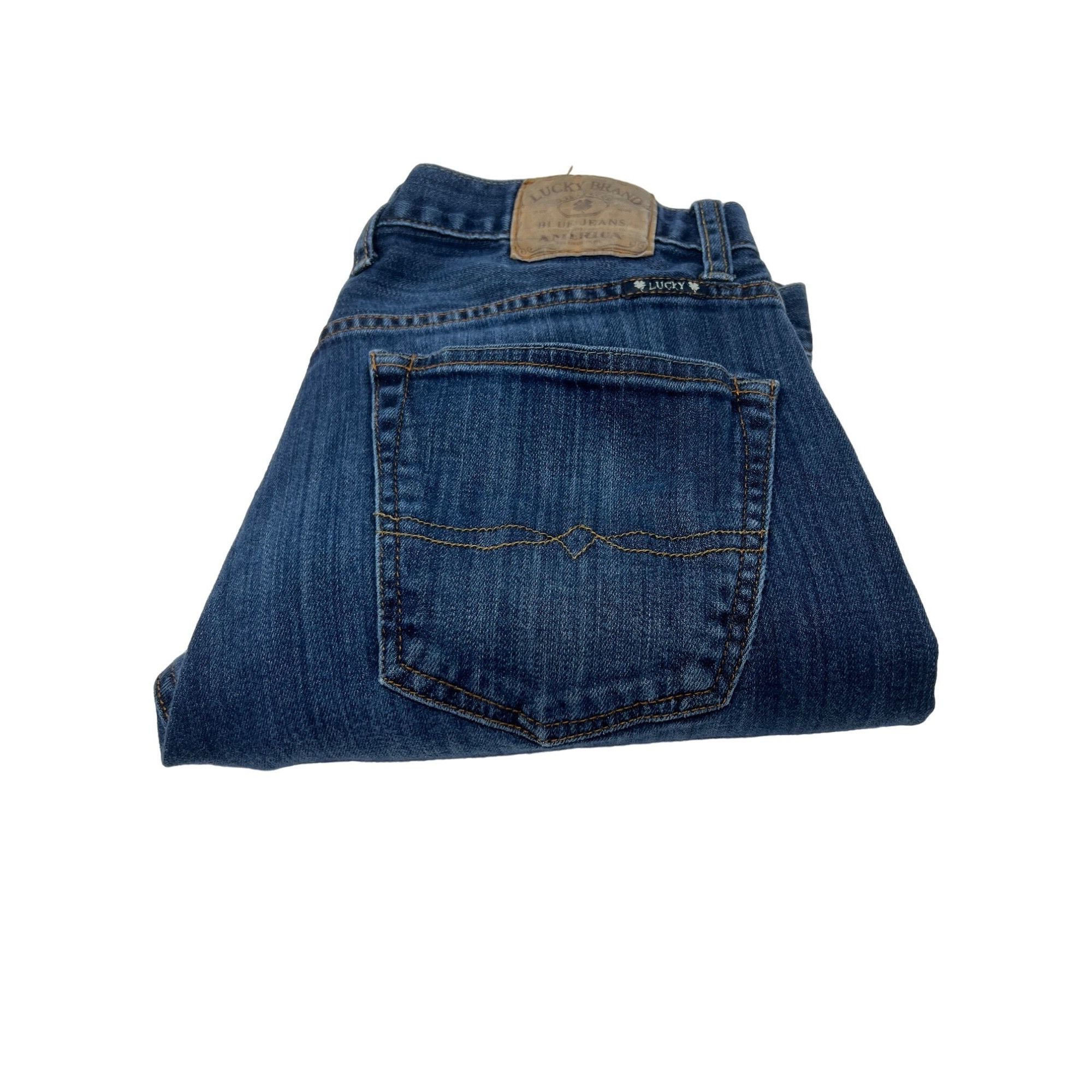 Jeans Lucky Brand Taille 28x32 - Denim Bleu à Boutons (Button Fly) Made In USA - Occasion Très Bon État