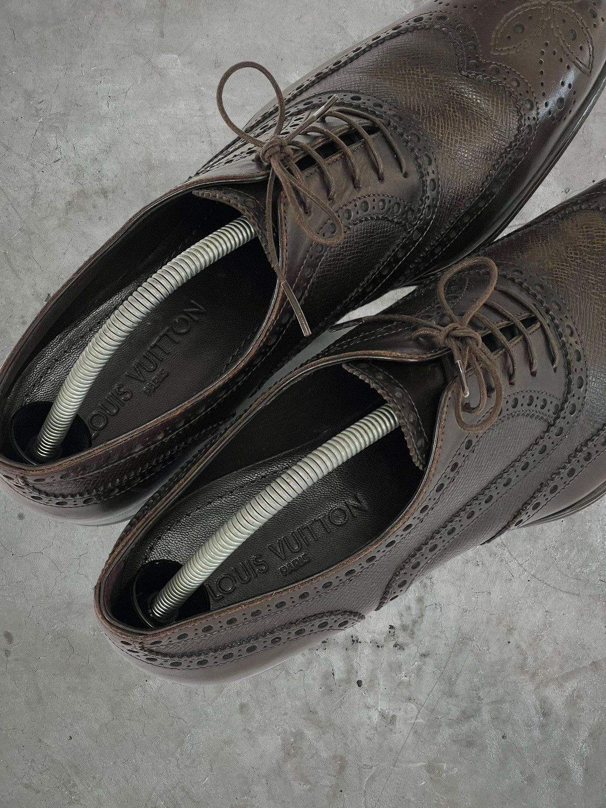 Louis Vuitton Louis Vuitton Detailed Leather Shoes Size US 10 / EU 43 - 8 Thumbnail