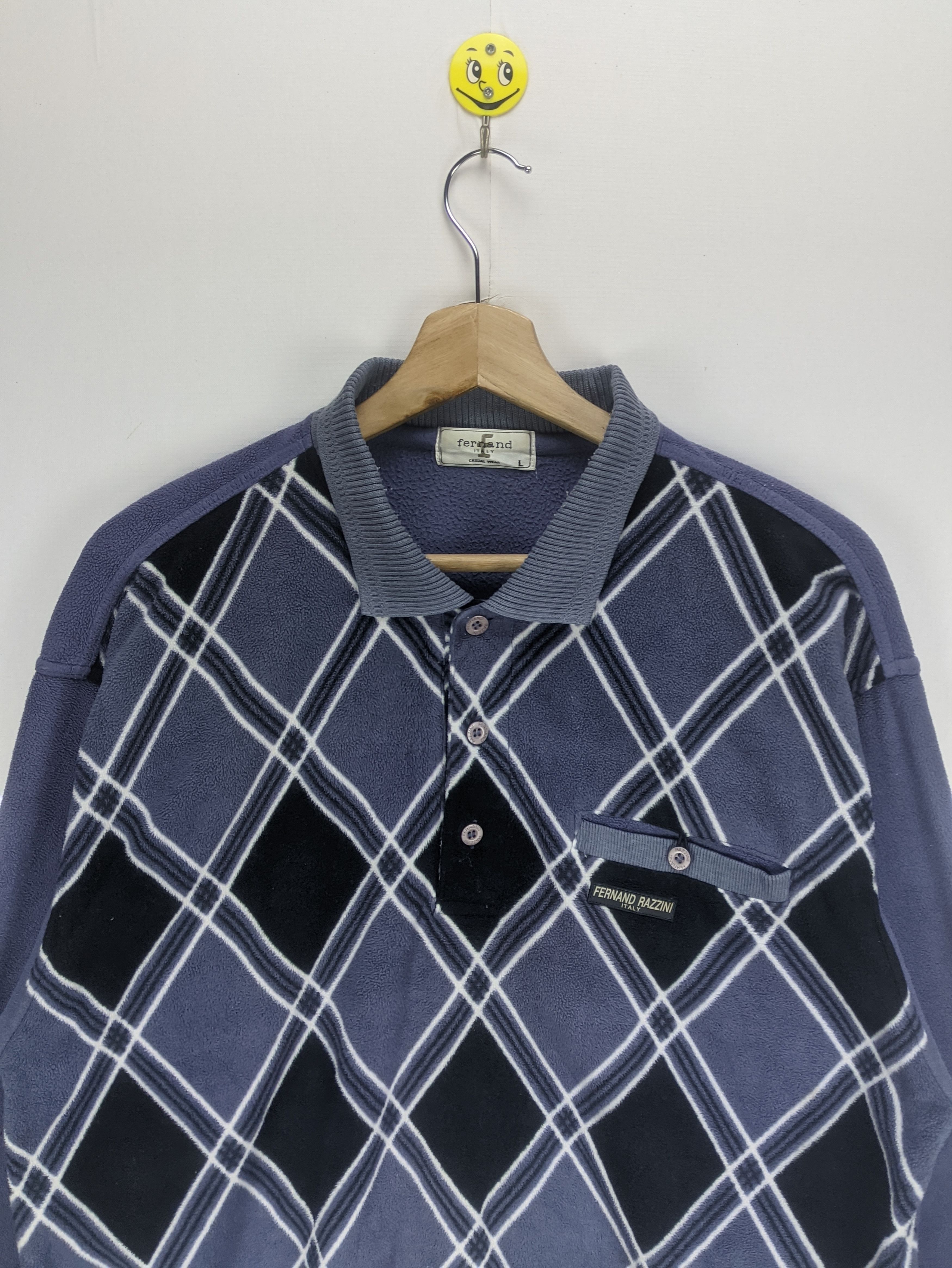 Designer × Vintage Steals🔥Polo Sweatshirt by Fernand Razzini Size US L / EU 52-54 / 3 - 6 Thumbnail
