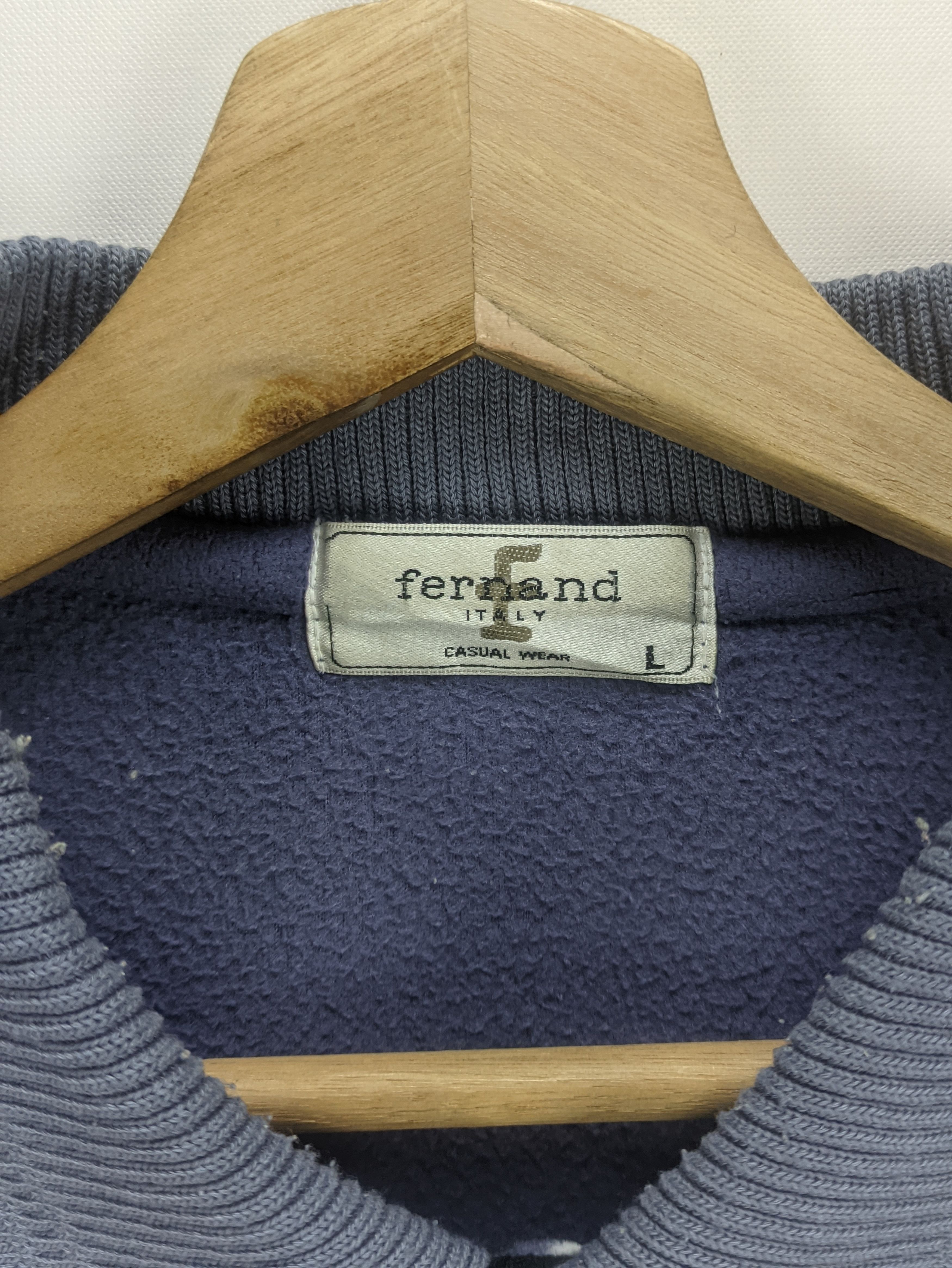 Designer × Vintage Steals🔥Polo Sweatshirt by Fernand Razzini Size US L / EU 52-54 / 3 - 3 Thumbnail