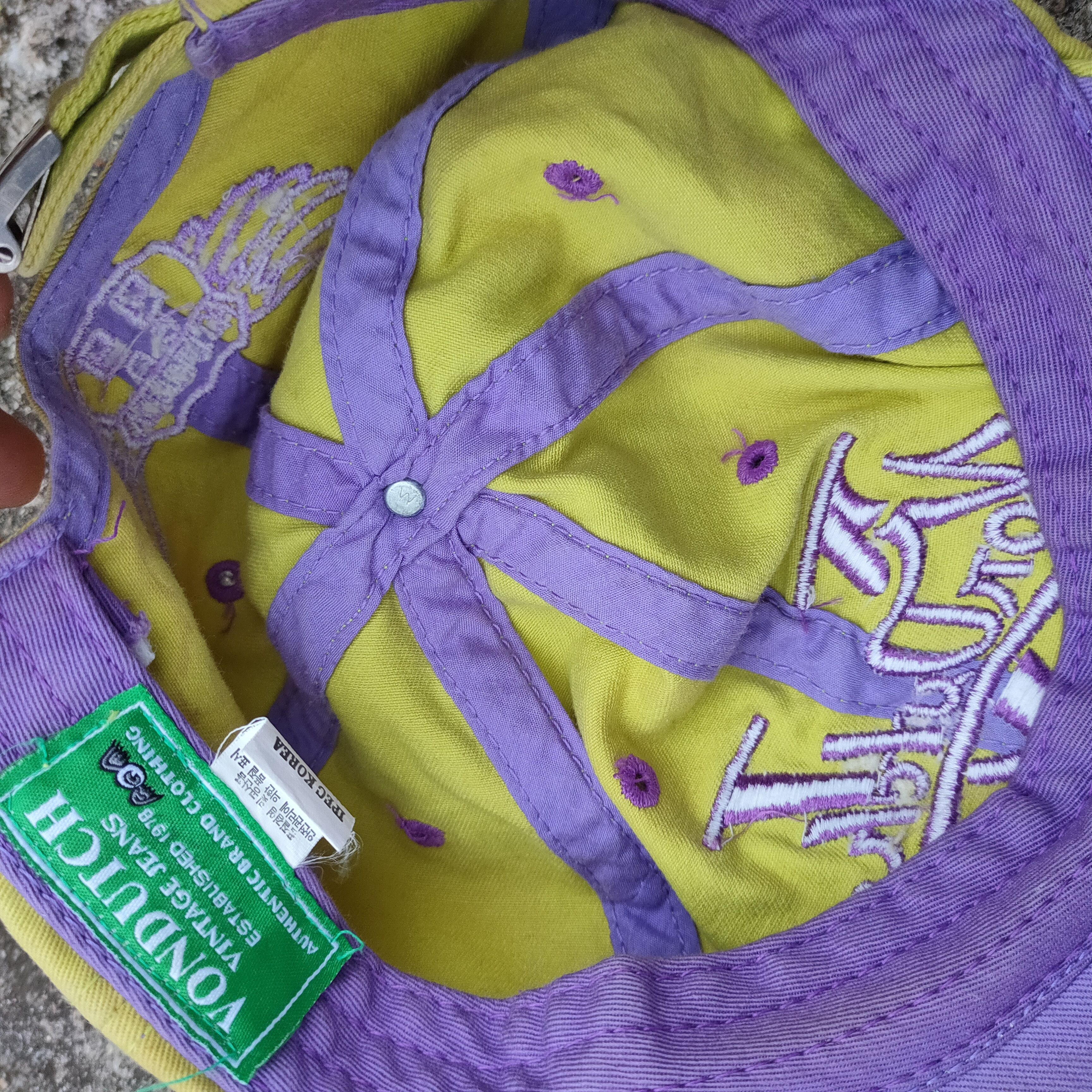 Von Dutch Vintage VON DUTCH Embroidery Cap Yellow Distressed Size ONE SIZE - 7 Thumbnail