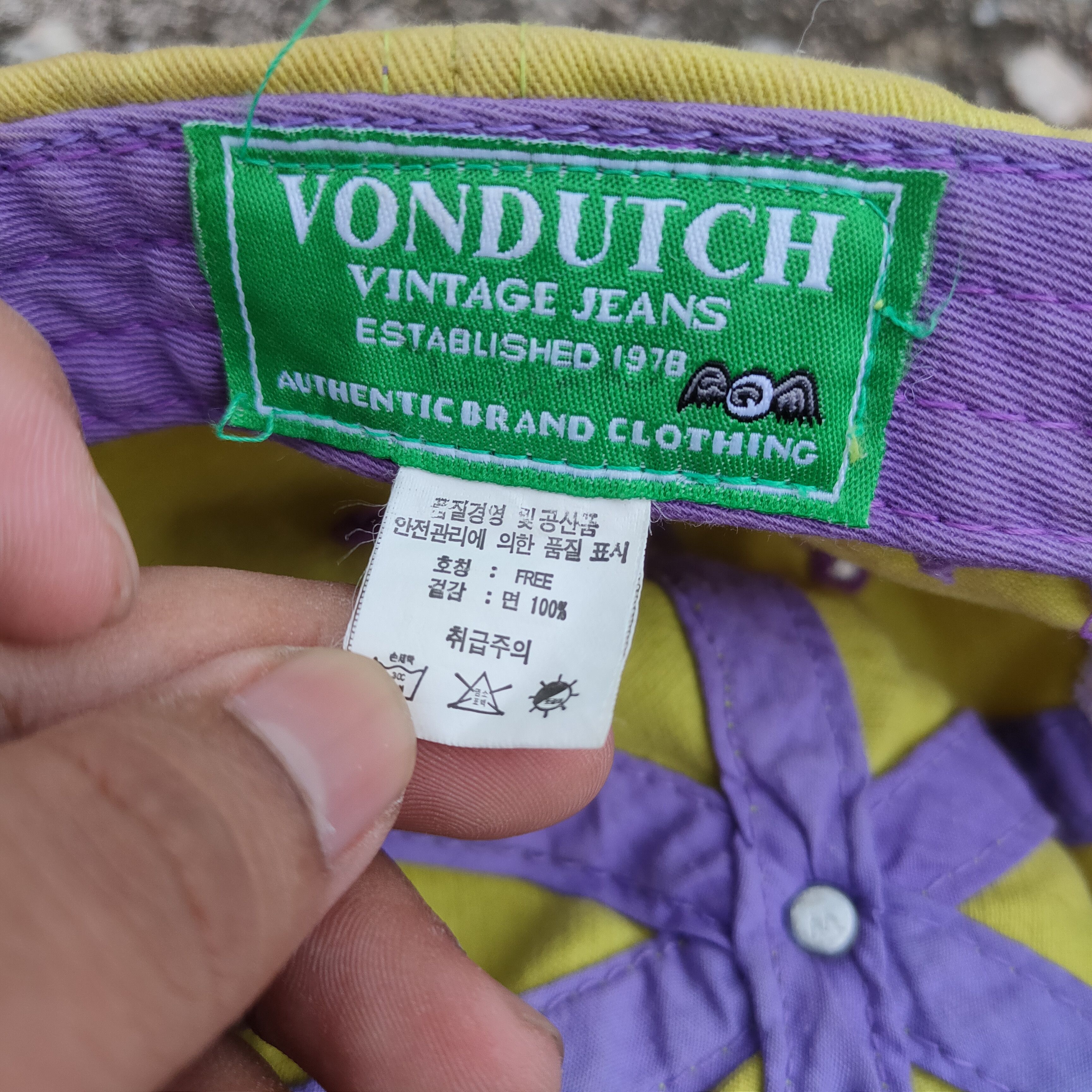 Von Dutch Vintage VON DUTCH Embroidery Cap Yellow Distressed Size ONE SIZE - 8 Thumbnail