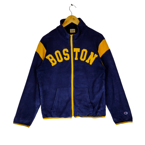Vintage CHAMPION BOSTON Embroidery Spell Full Zip Sweater