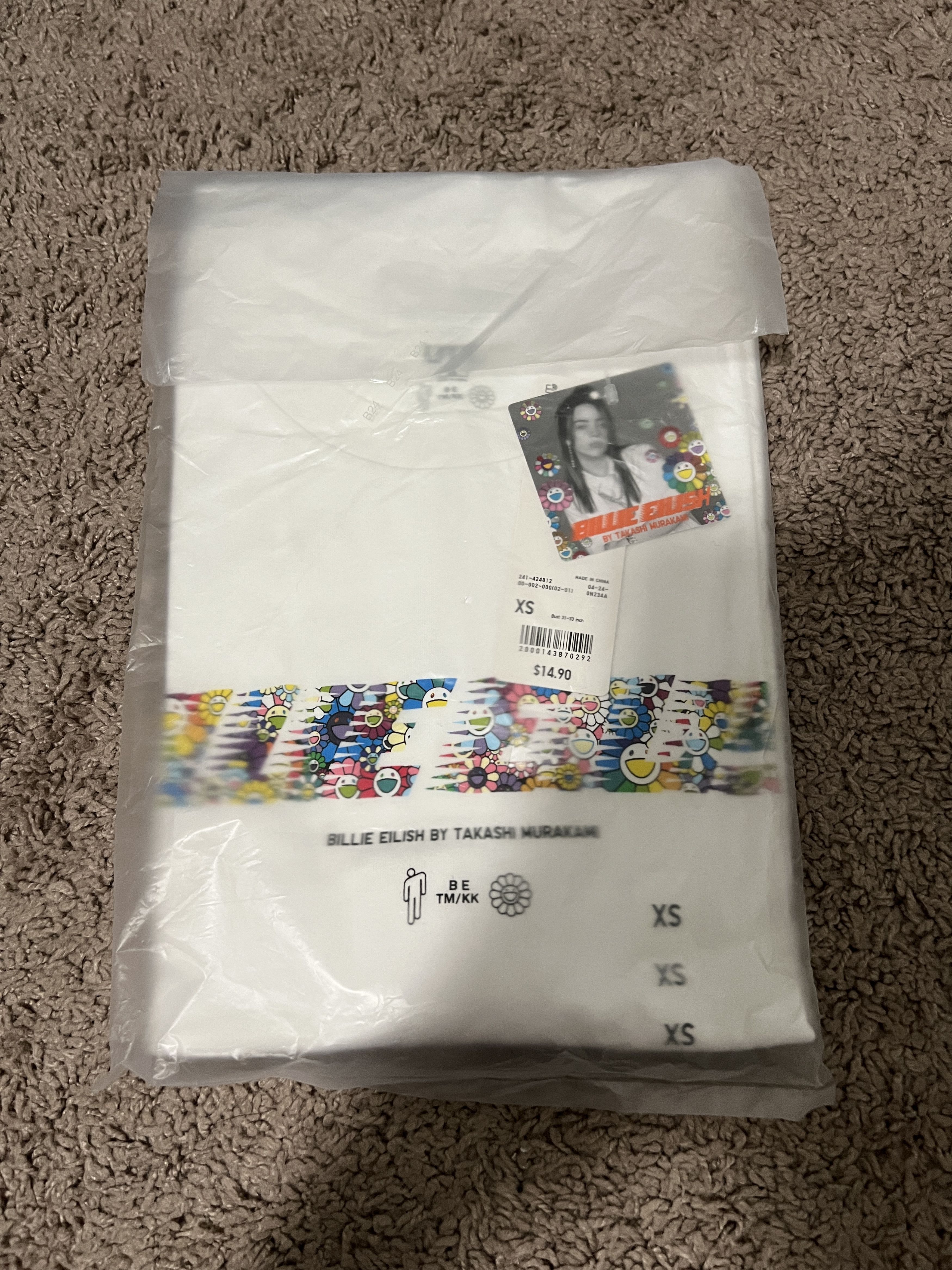T-shirt UniqloxBillie Eilish Par Takashi Murakami - Collection UT - Blanc - Taille 13 (enfant) - 100% Coton
