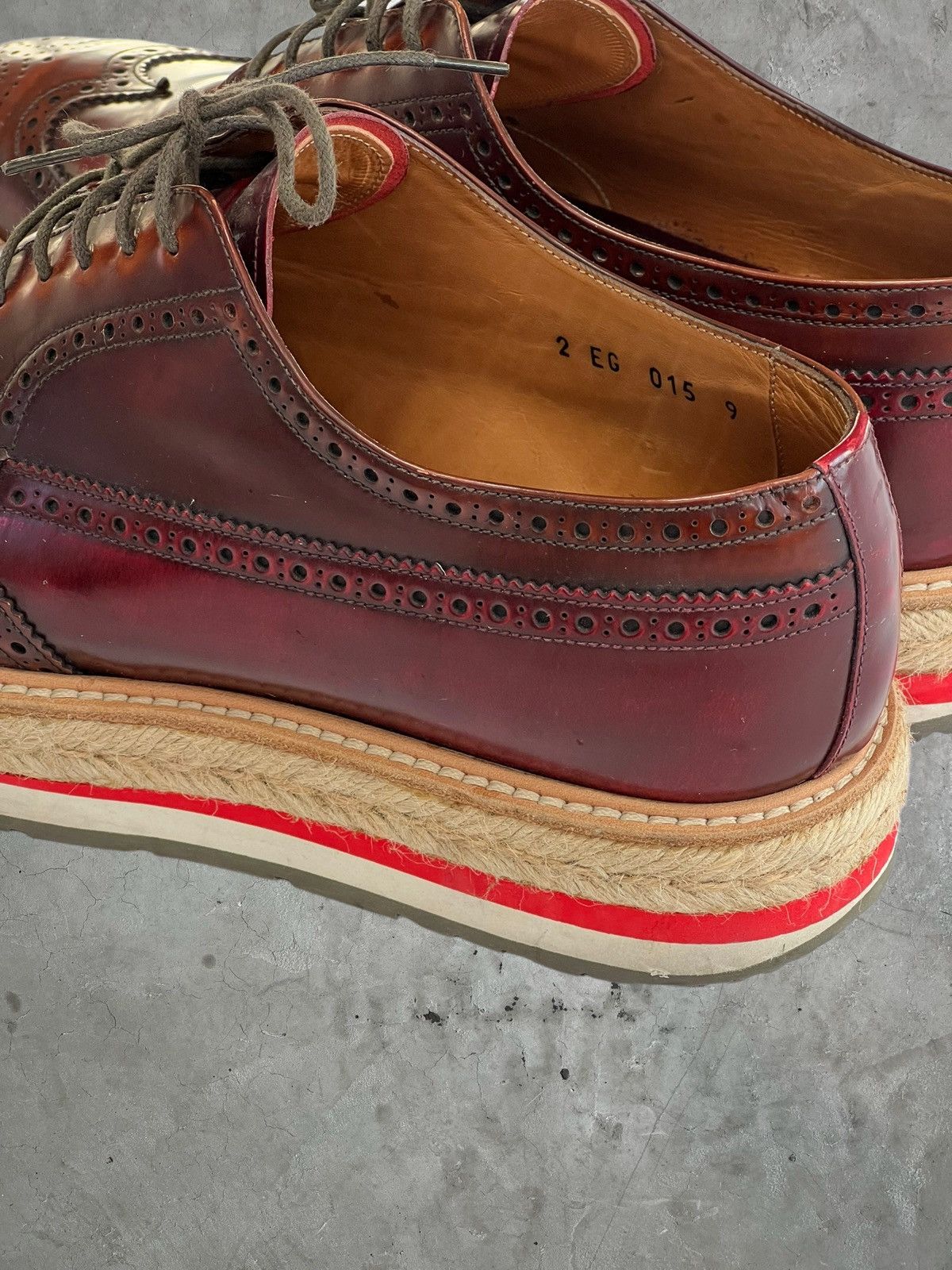 Prada SS/11 Prada Wingtip Woven Sole Brogues Size US 10 / EU 43 - 5 Thumbnail