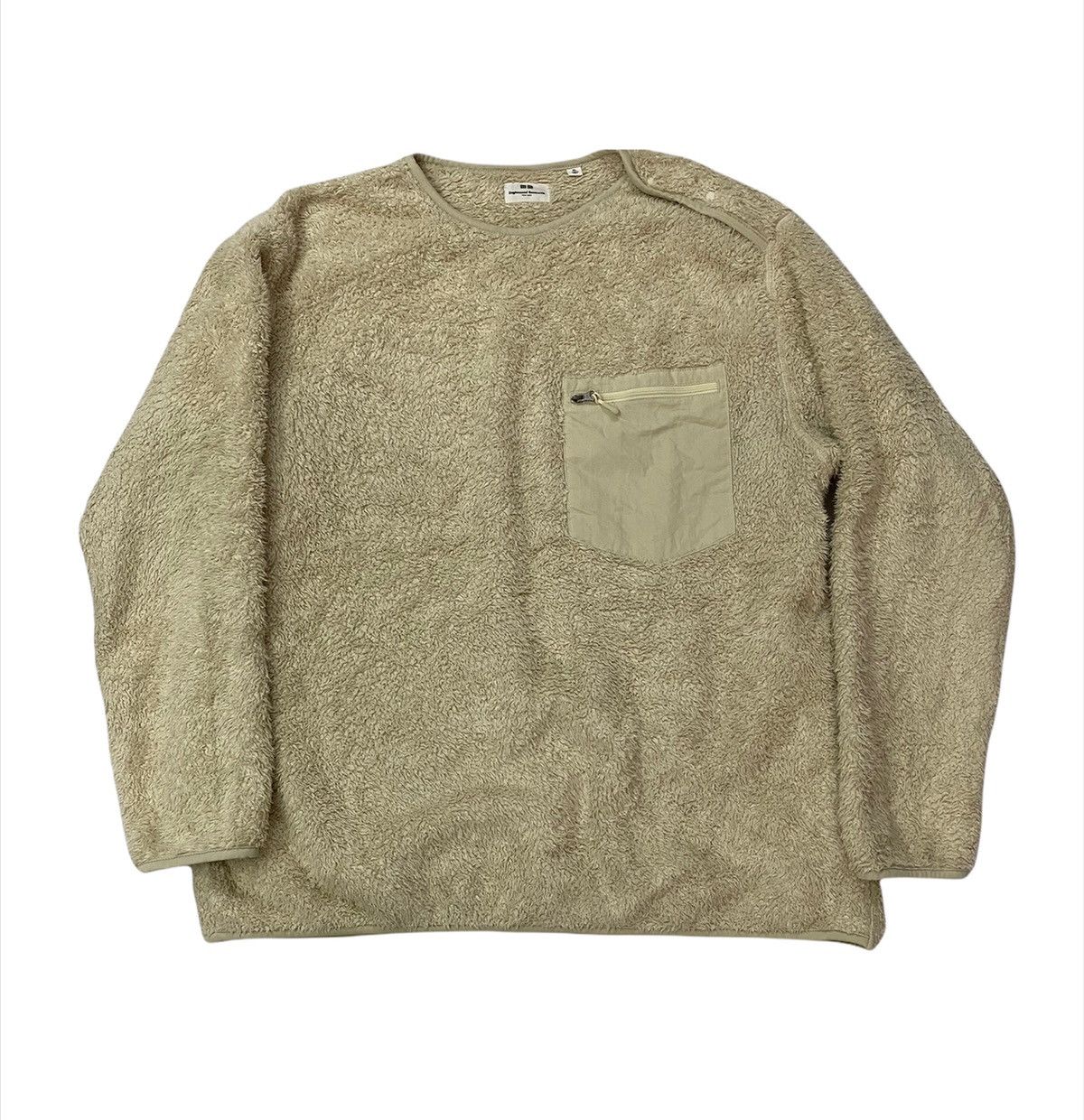 image of Engineered Garments x Uniqlo Engineered Garment X Uniqlo Fleece Sherpa Jumper in White (Size XL)