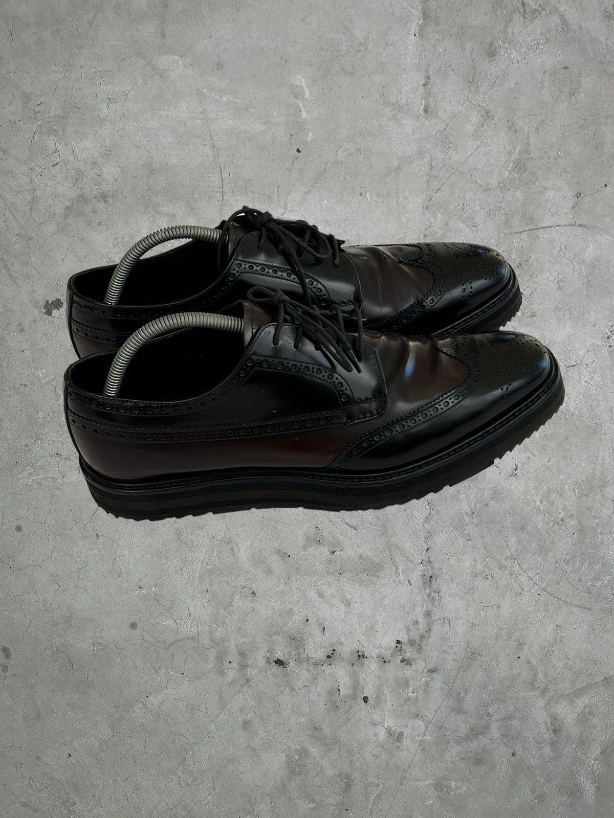Prada SS/11 Prada Wingtip Platform Brogues Size US 10 / EU 43 - 5 Thumbnail