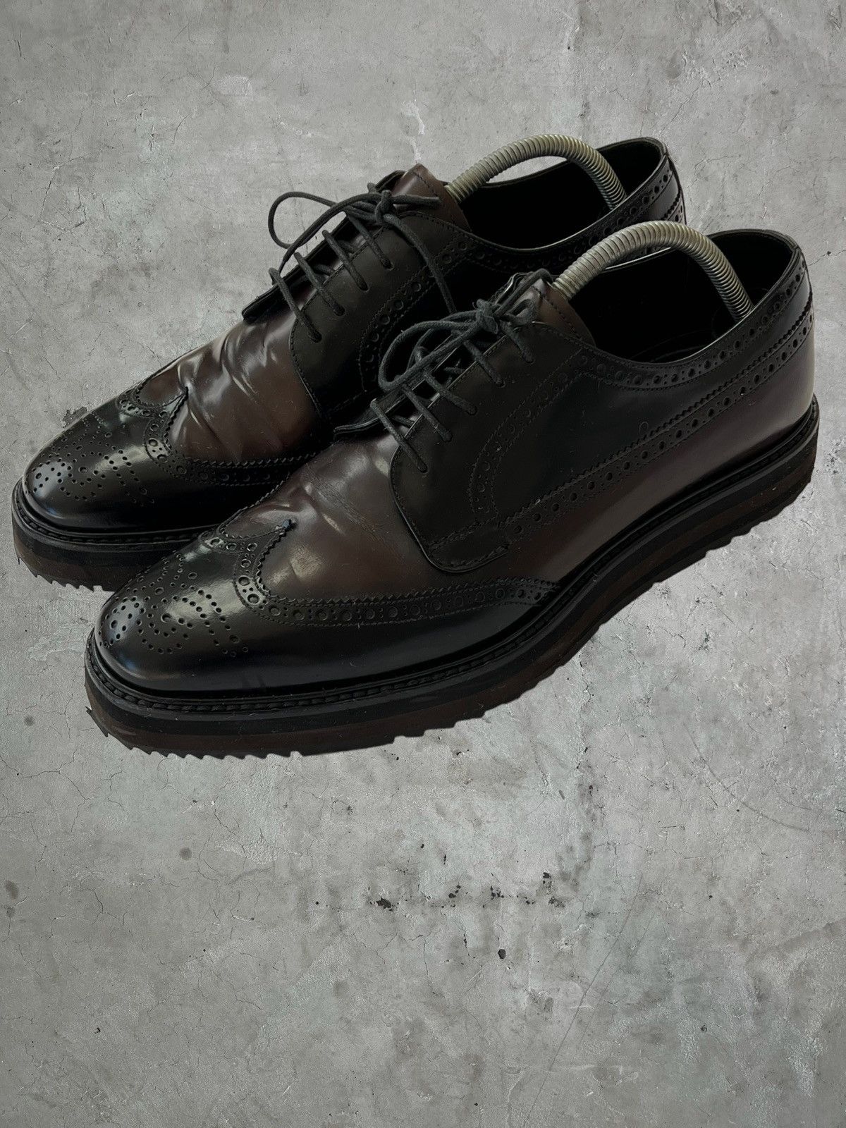 Prada SS/11 Prada Wingtip Platform Brogues Size US 10 / EU 43 - 4 Thumbnail