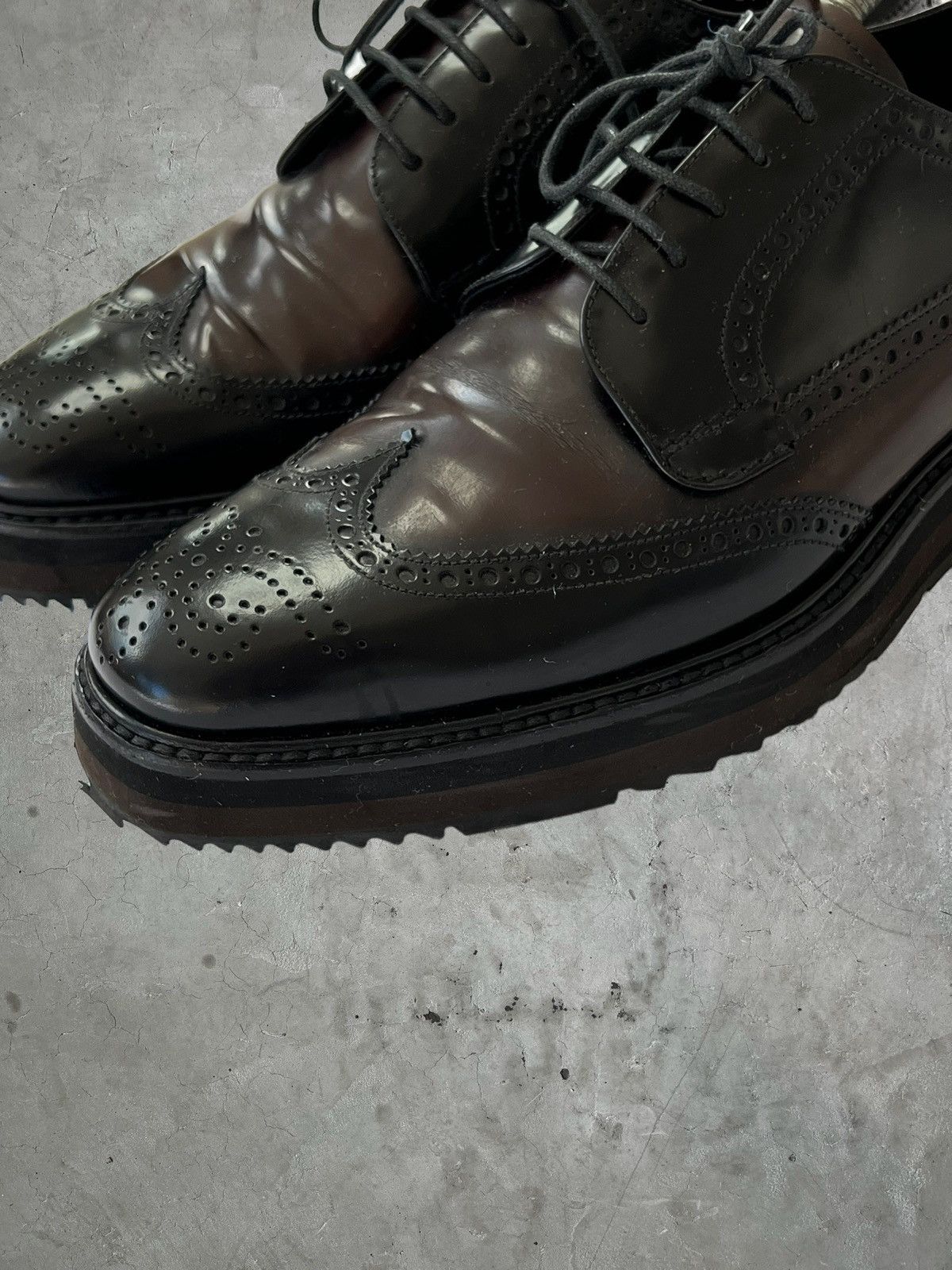 Prada SS/11 Prada Wingtip Platform Brogues Size US 10 / EU 43 - 6 Thumbnail