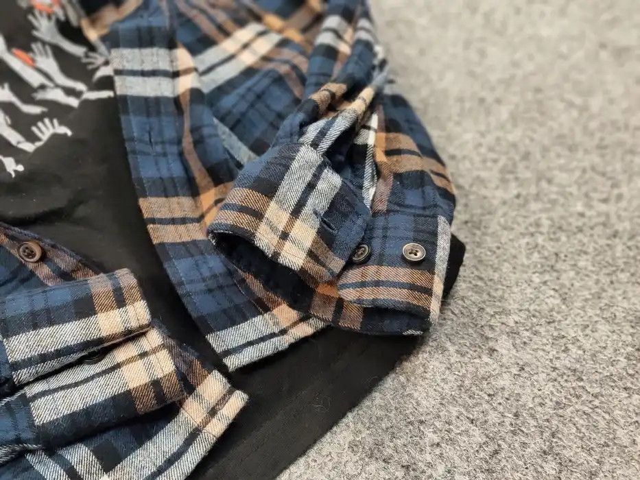 Flannel Vintage Flannel Shirt Checkered Travis Scott Style Hype Size US XL / EU 56 / 4 - 8 Thumbnail