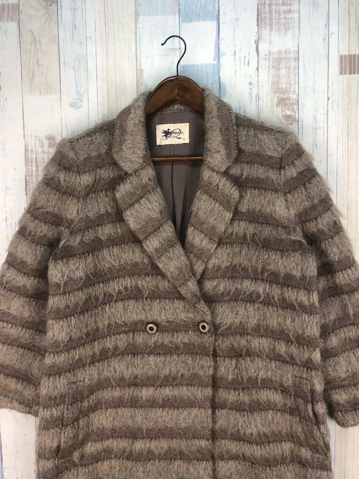 Japanese Brand × Vintage Vintage Regina Mohair Long Jacket Size L / US 10 / IT 46 - 4 Thumbnail