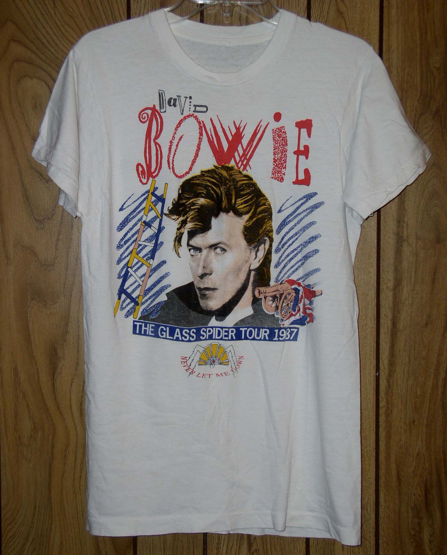 Band Tees David Bowie Concert Tour T Shirt Vintage 1987 Glass Spider Size US L / EU 52-54 / 3 - 1 Thumbnail