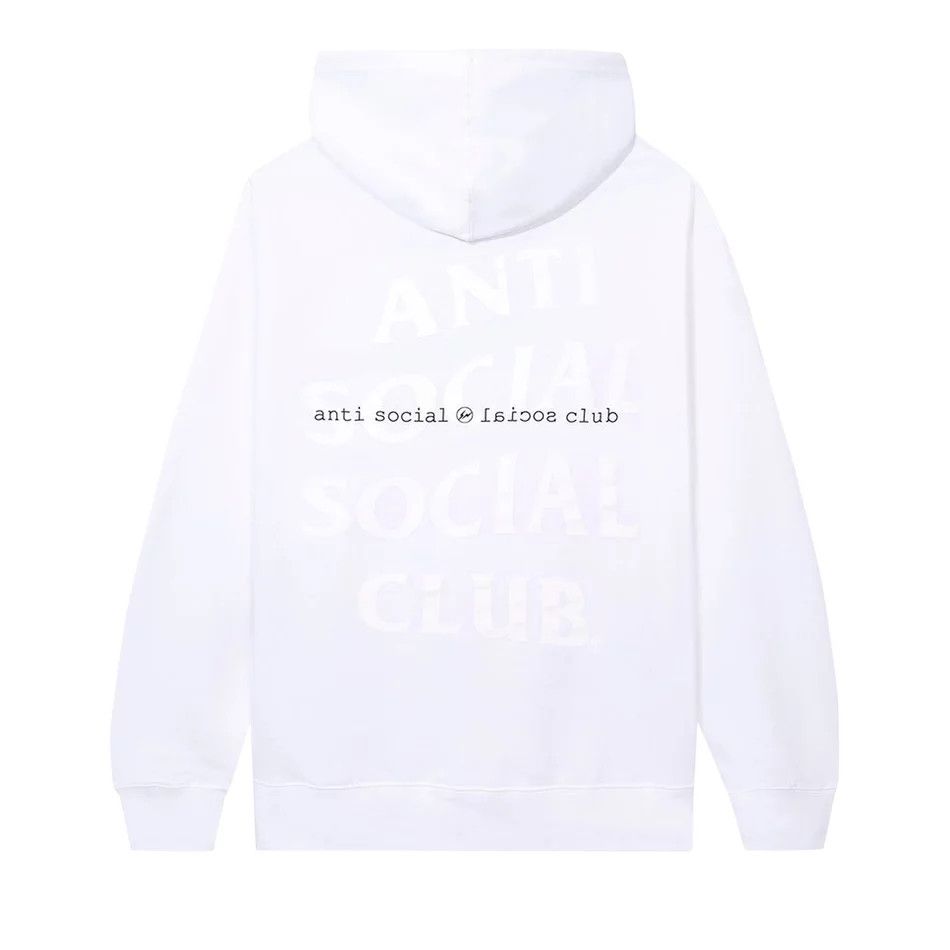 Anti social social club Fragment Type A white hoodie