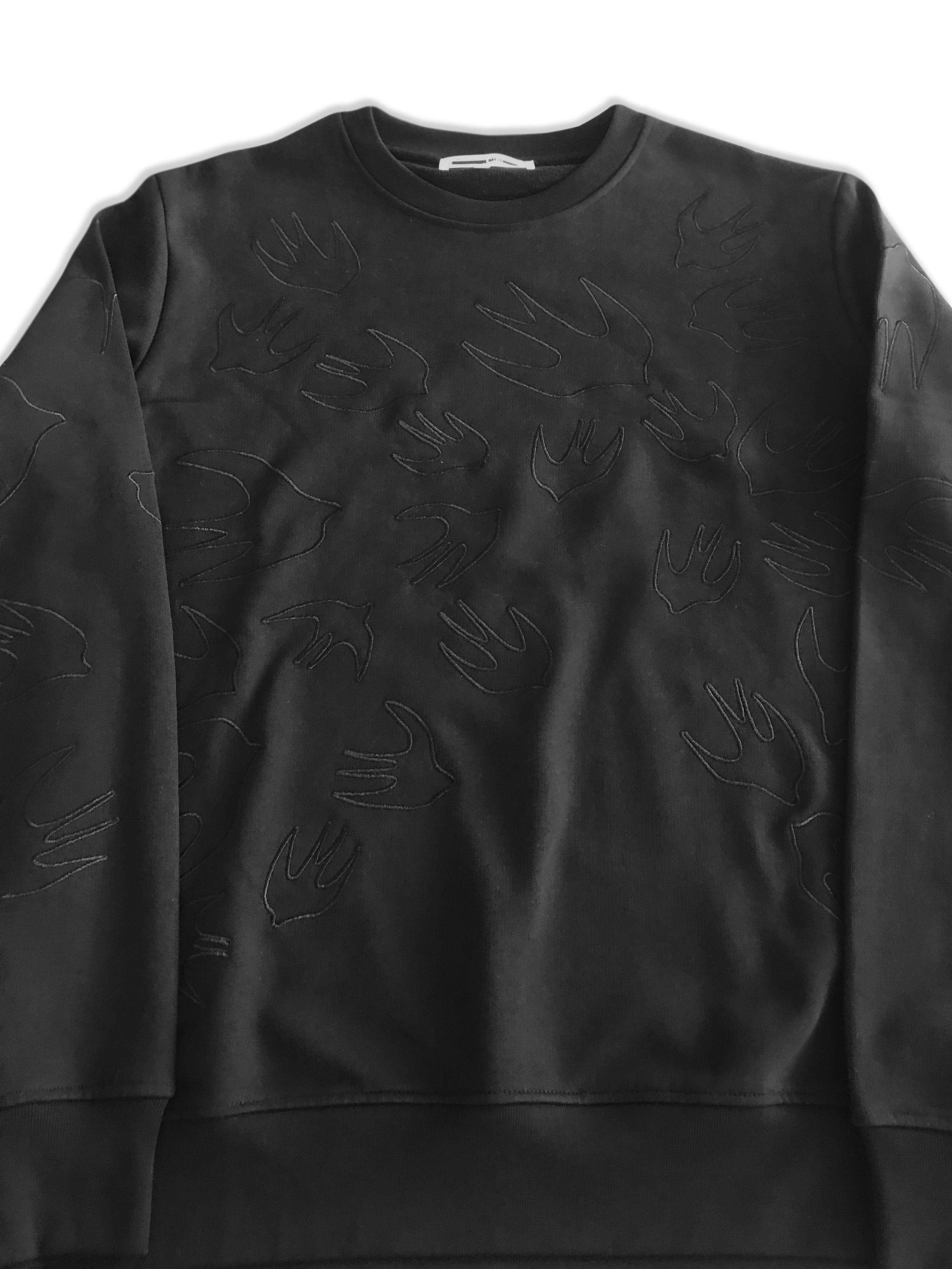 Alexander McQueen Alexander McQueen Black Logo Embrodiered Sweater Size US XXL / EU 58 / 5 - 3 Thumbnail