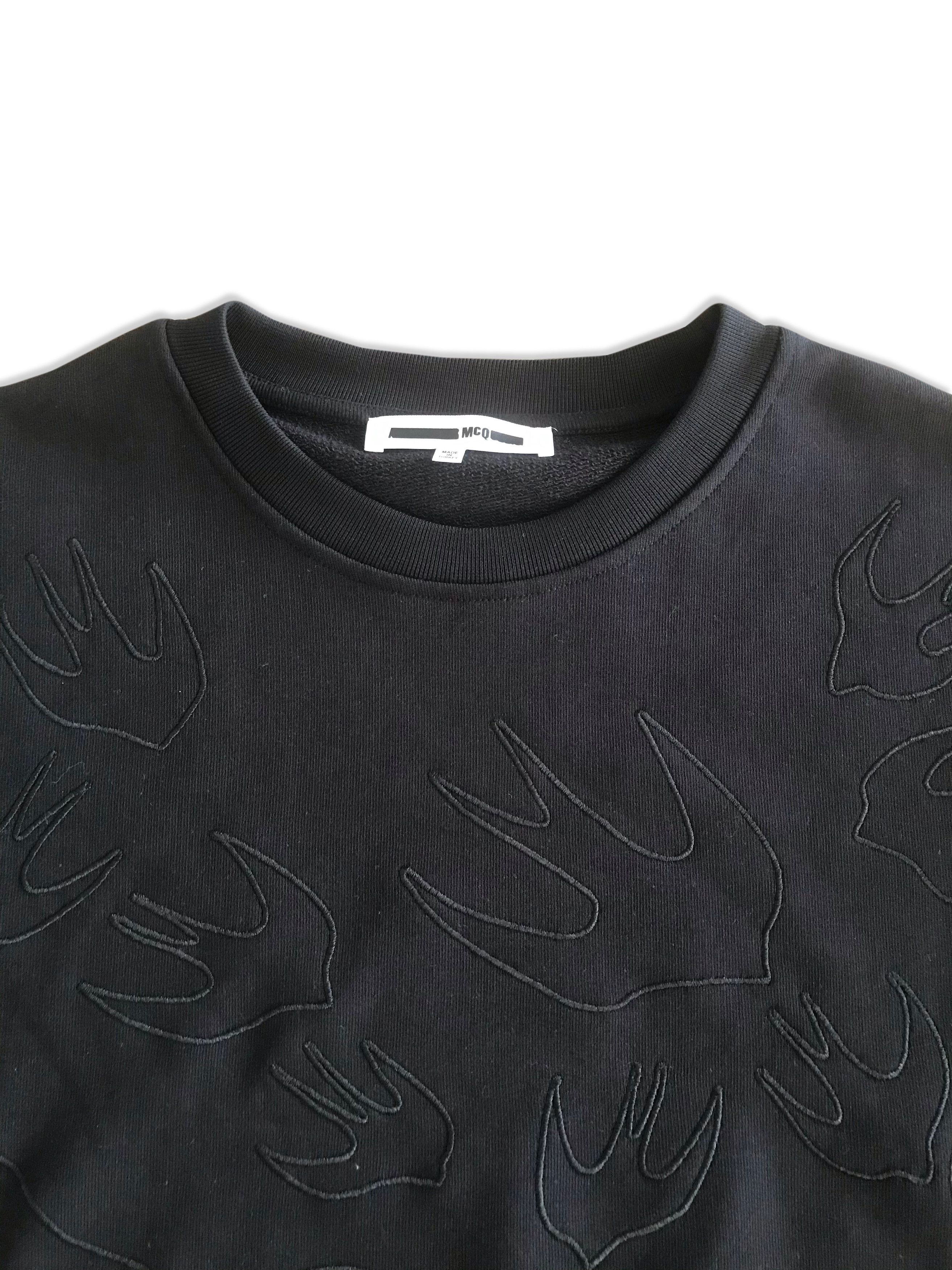 Alexander McQueen Alexander McQueen Black Logo Embrodiered Sweater Size US XXL / EU 58 / 5 - 4 Thumbnail
