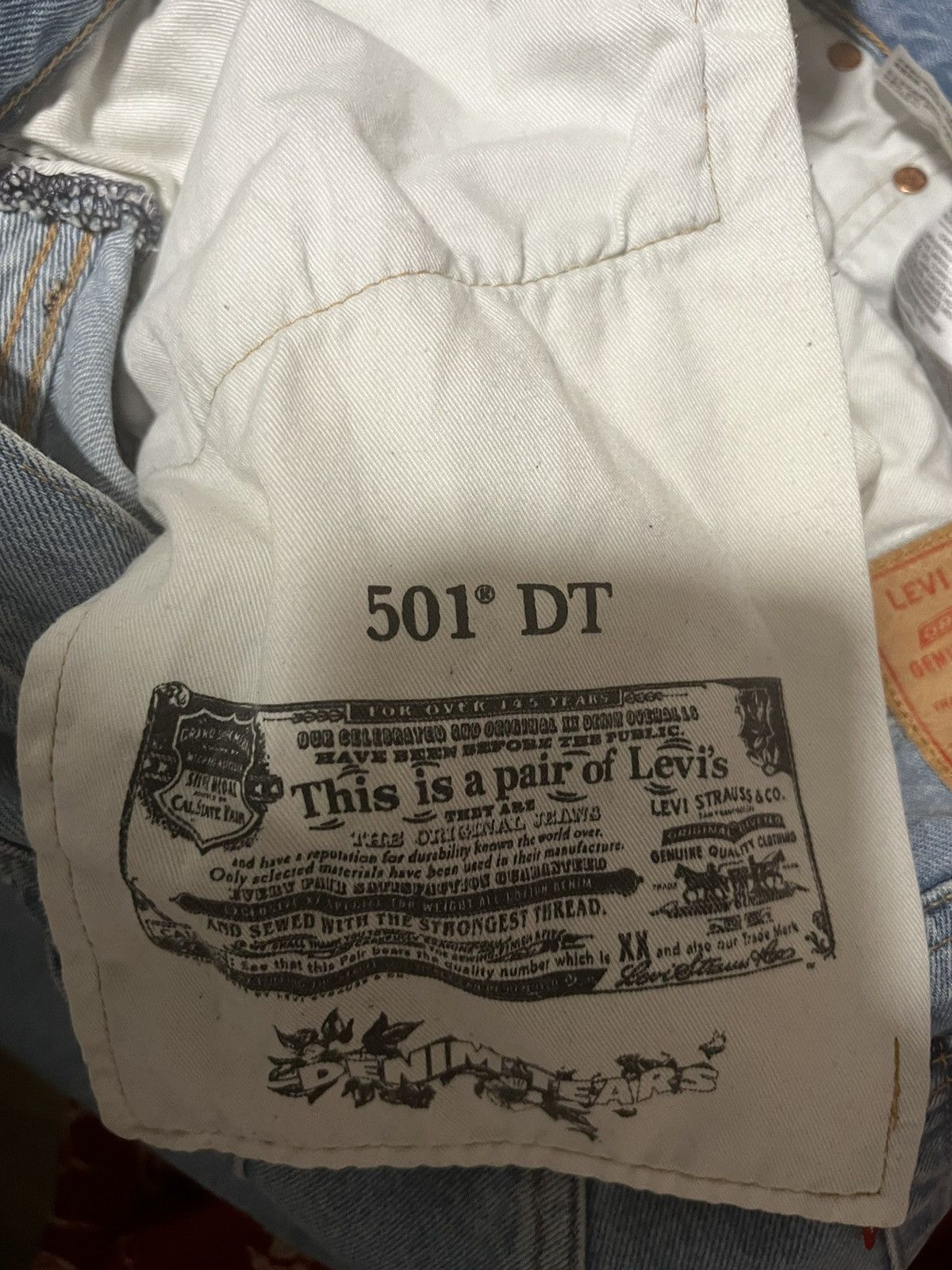 DENIM TEARS Denim Tears Vintage Indigo Mono Wreath Jean Size US 36 / EU 52 - 4 Thumbnail