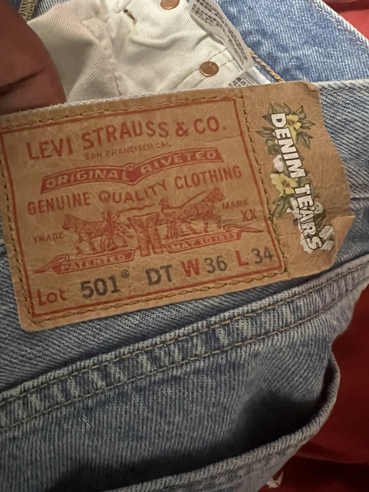 DENIM TEARS Denim Tears Vintage Indigo Mono Wreath Jean Size US 36 / EU 52 - 3 Thumbnail