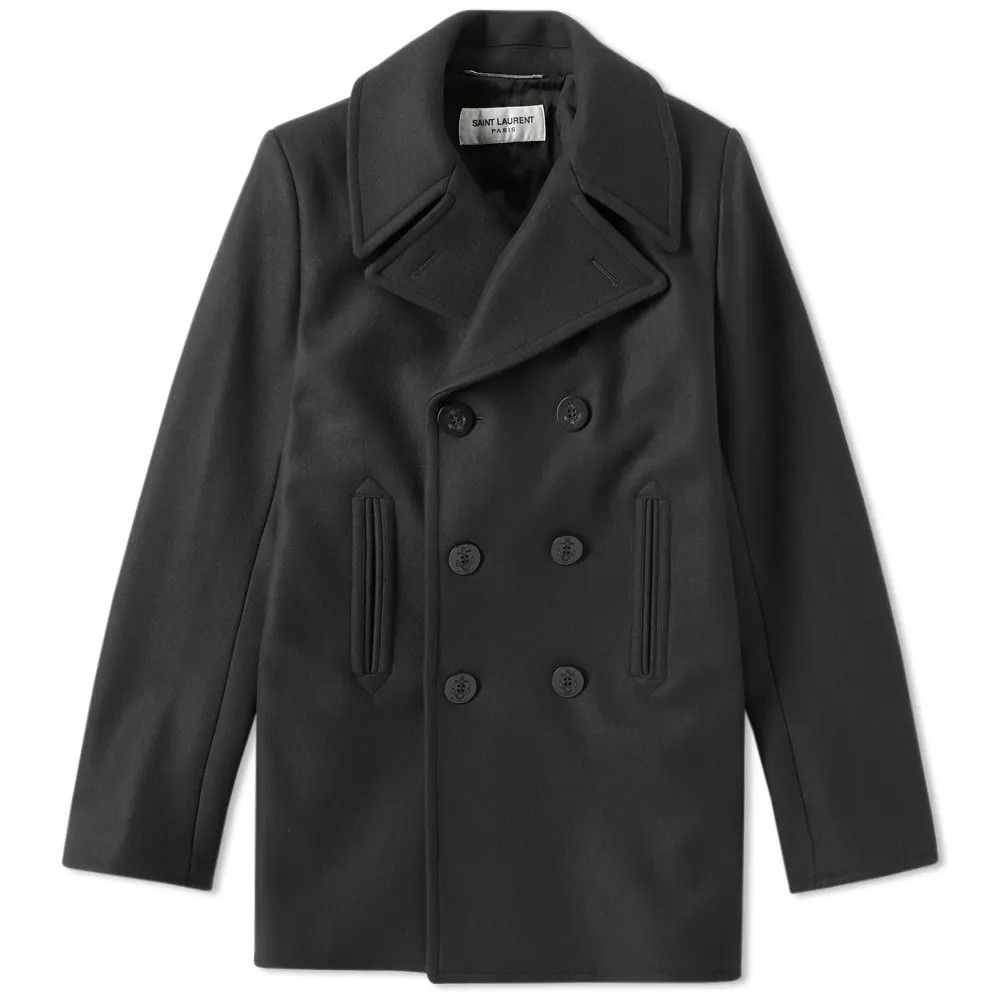 コート SAINT LAURENT Oversized caban coat Black Saint Laurent Caban Coat | Grailed