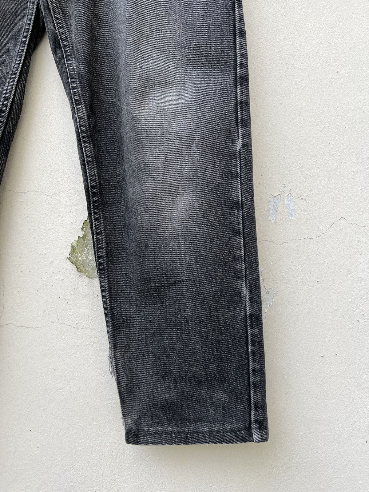 Levi's 1993 Levi’s 550 Orange Tab Sun Fade Black Denim Baggy Jeans Size US 34 / EU 50 - 13 Thumbnail