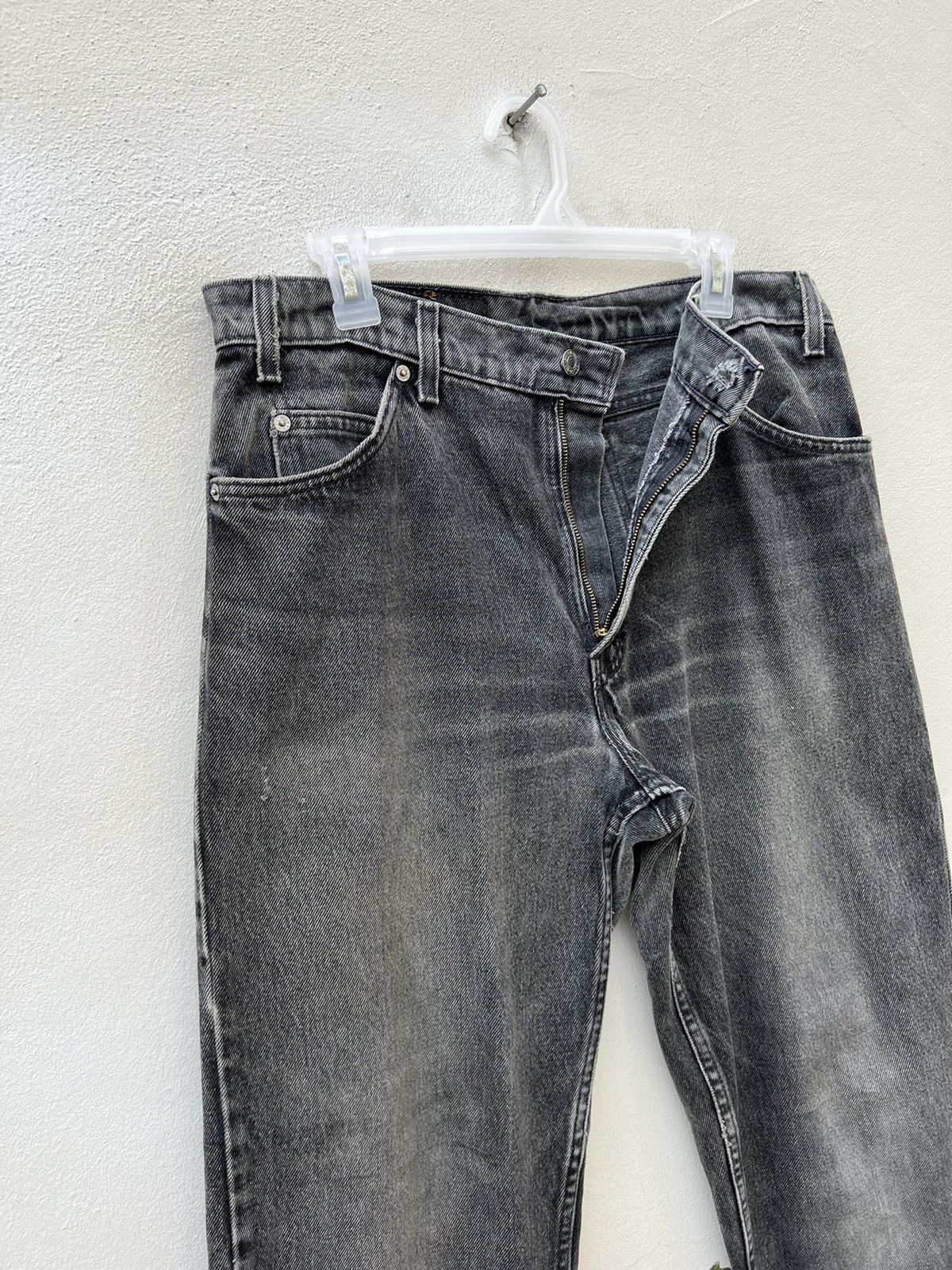 Levi's 1993 Levi’s 550 Orange Tab Sun Fade Black Denim Baggy Jeans Size US 34 / EU 50 - 8 Thumbnail