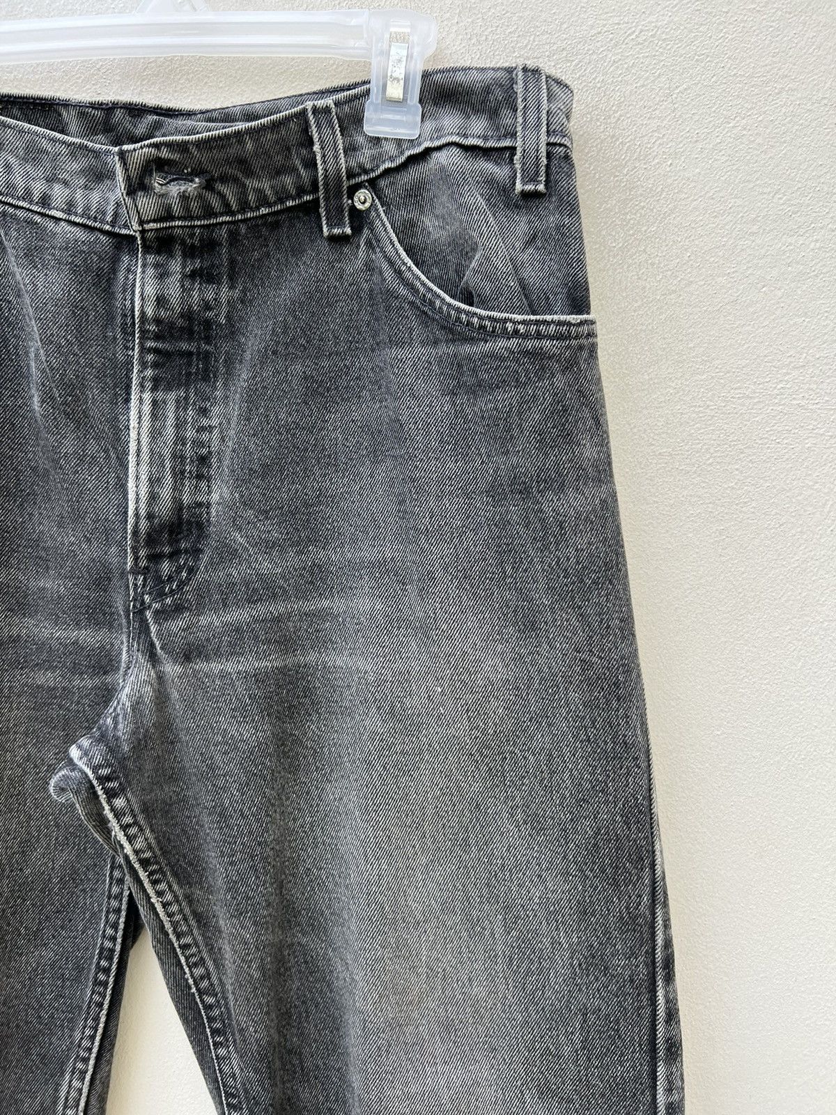 Levi's 1993 Levi’s 550 Orange Tab Sun Fade Black Denim Baggy Jeans Size US 34 / EU 50 - 11 Thumbnail